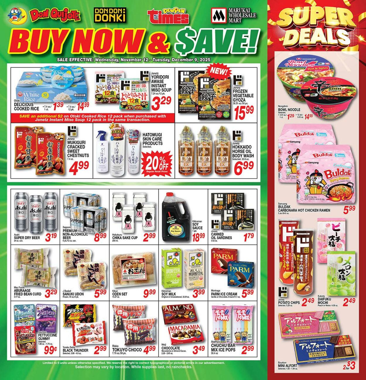 Weekly ad Don Quijote Hawaii 11/12/2025 - 12/09/2025