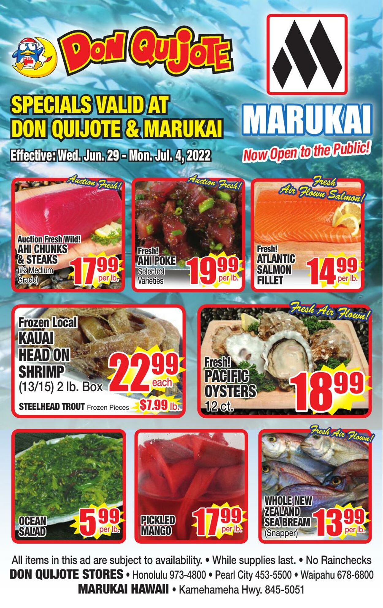 Weekly ad Don Quijote Hawaii 06/29/2022-07/04/2022