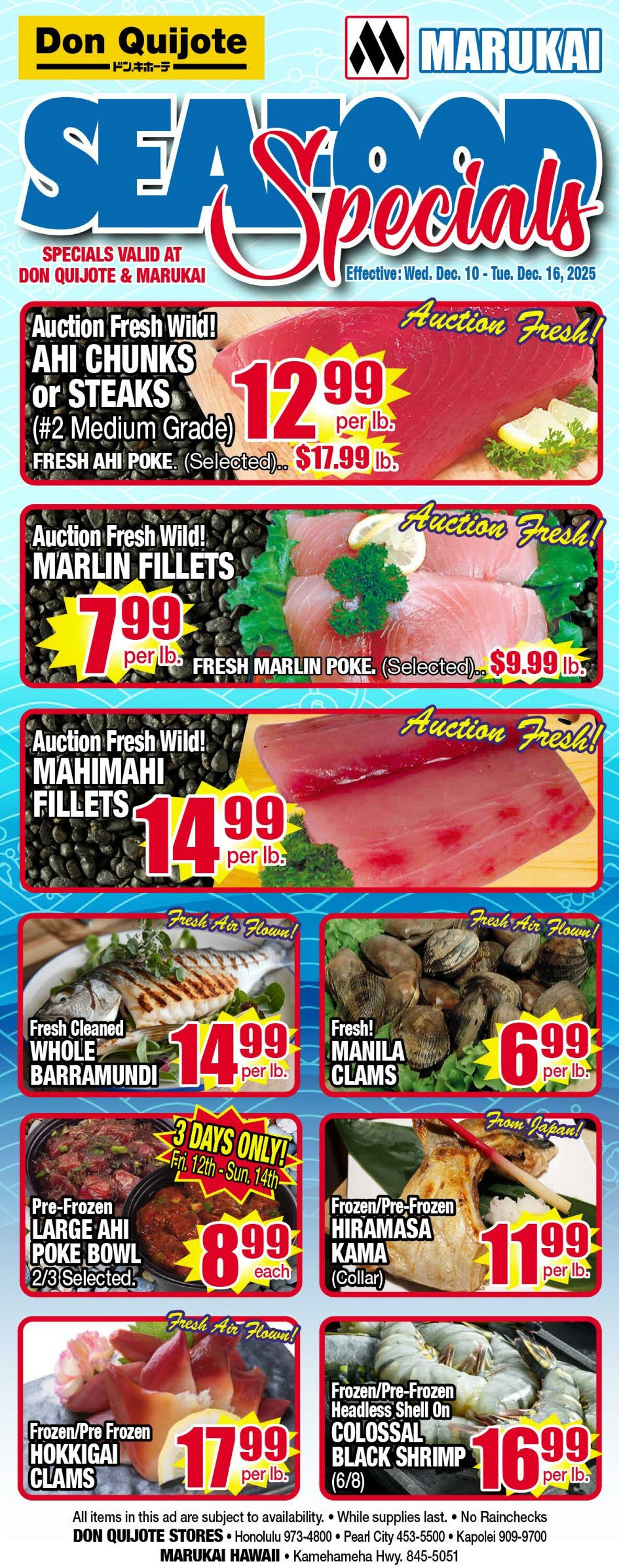 Weekly ad Don Quijote Hawaii 12/10/2025 - 12/16/2025