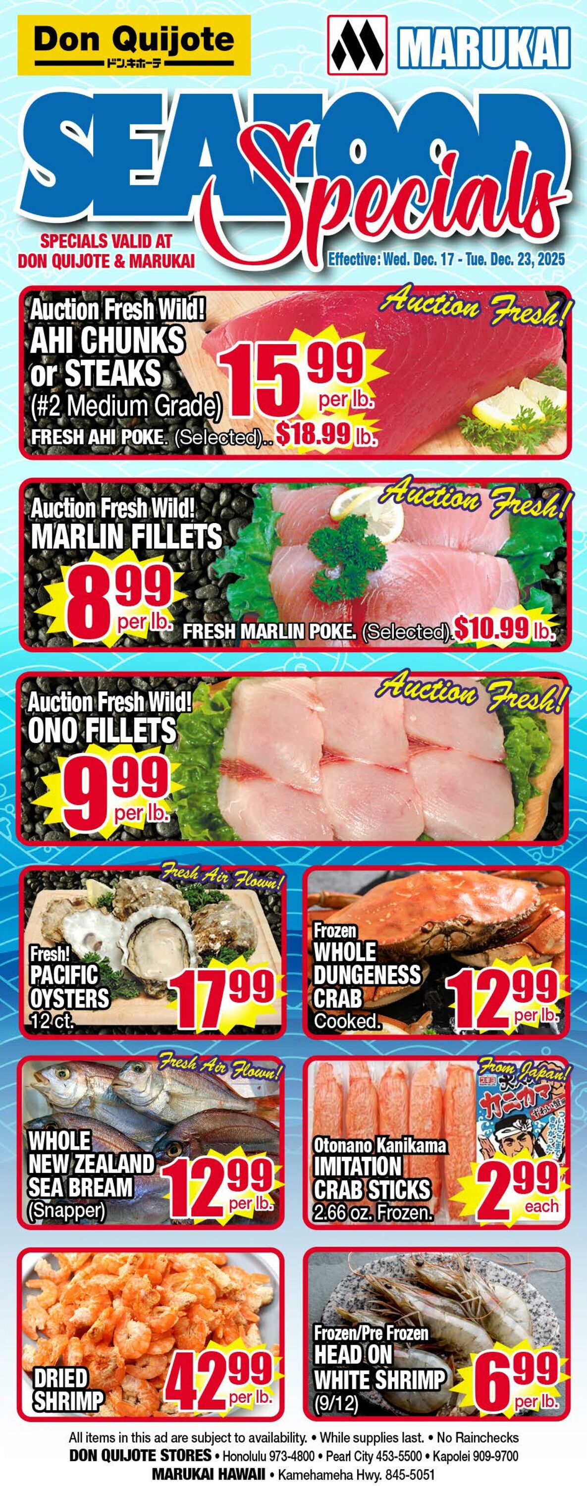 Weekly ad Don Quijote Hawaii 12/17/2025 - 12/23/2025