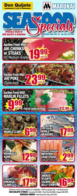 Weekly ad Don Quijote Hawaii 12/24/2025 - 12/30/2025