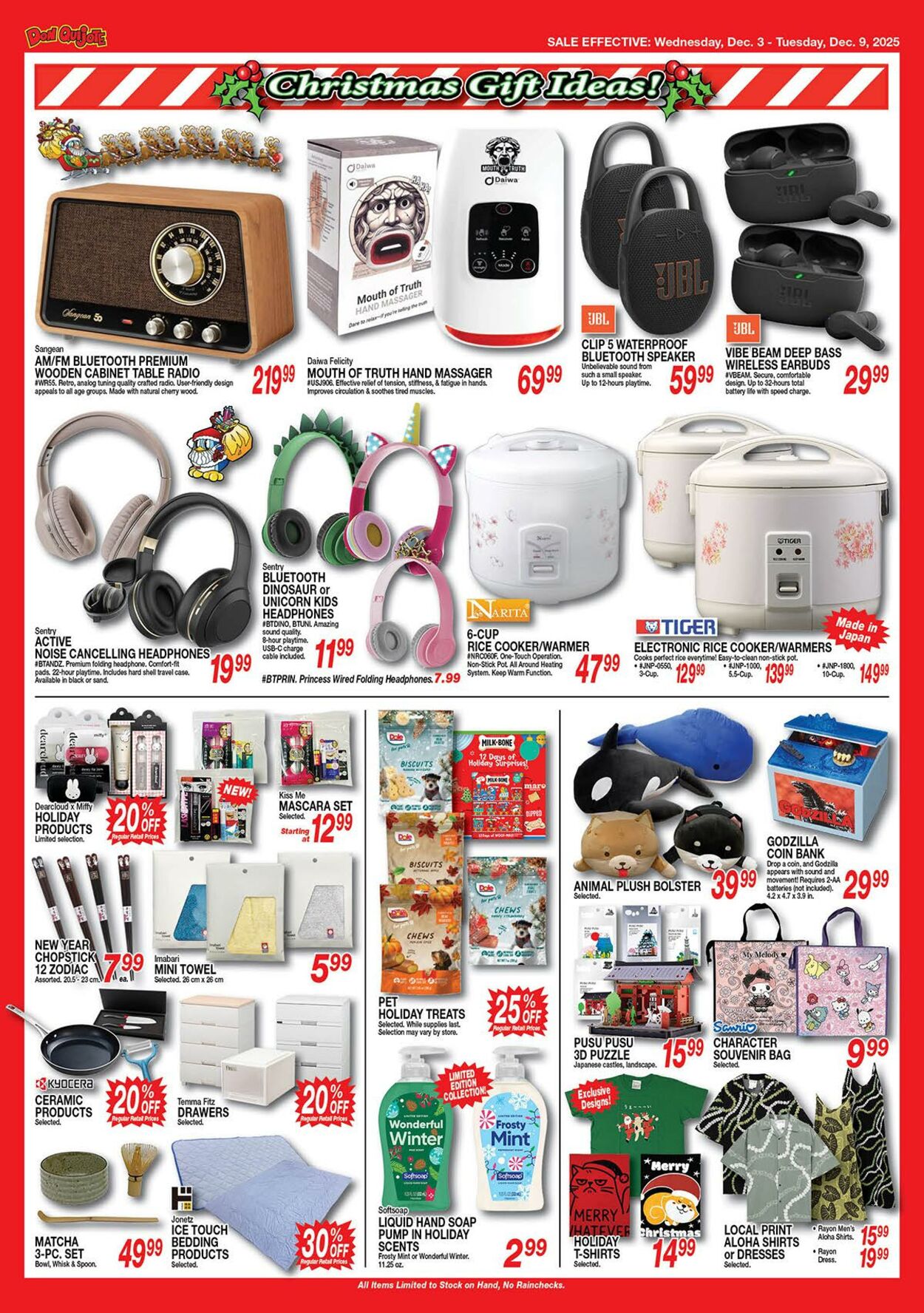 Weekly ad Don Quijote Hawaii 12/03/2025 - 12/09/2025