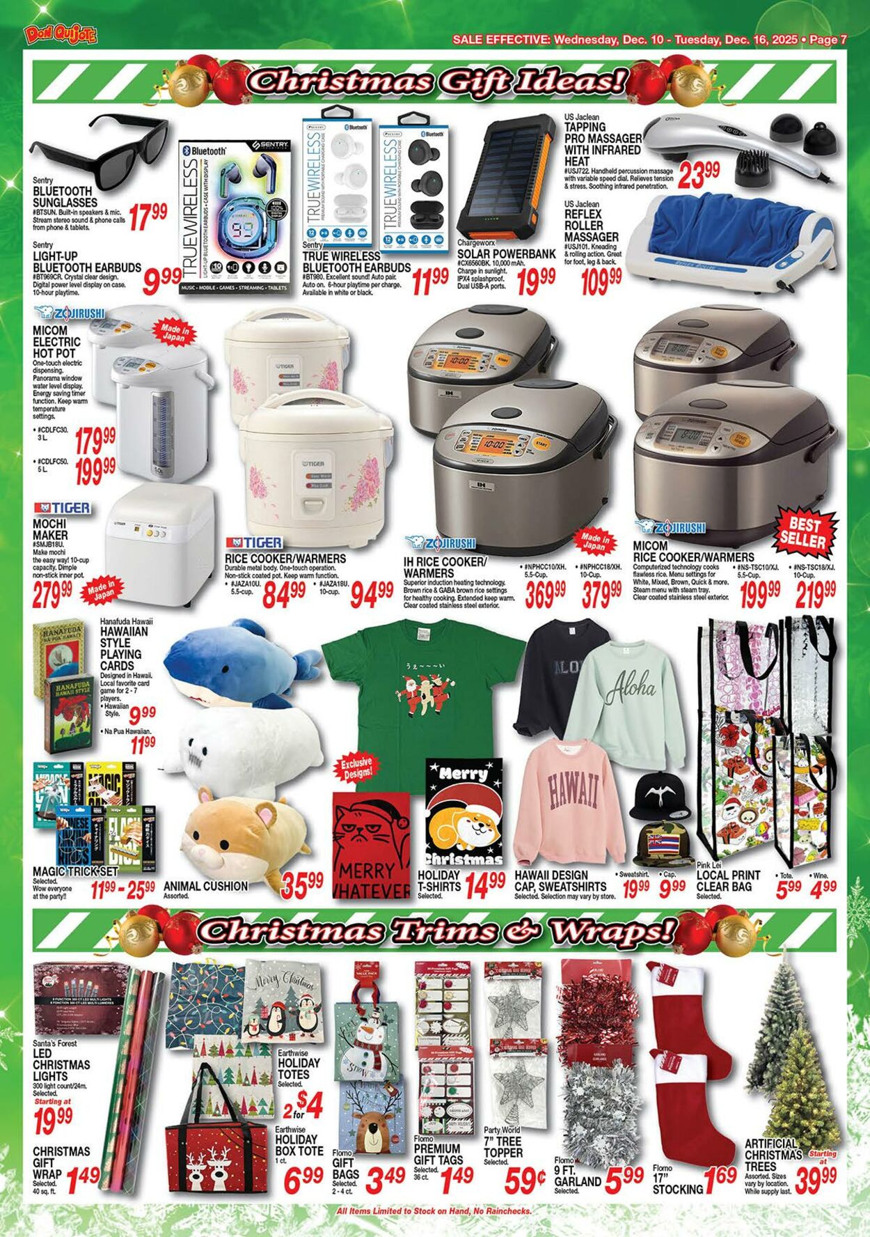 Weekly ad Don Quijote Hawaii 12/10/2025 - 12/16/2025