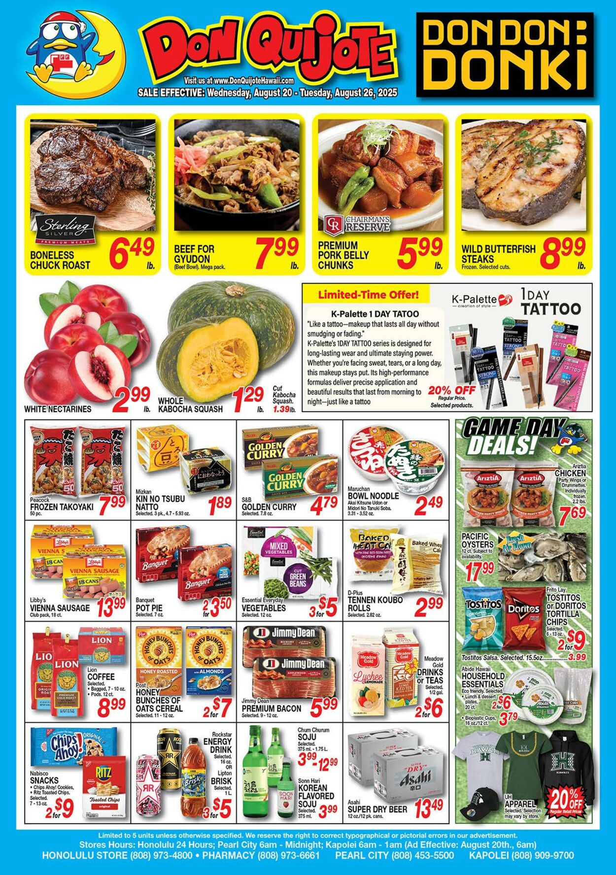 Weekly ad Don Quijote Hawaii 08/20/2025 - 08/26/2025
