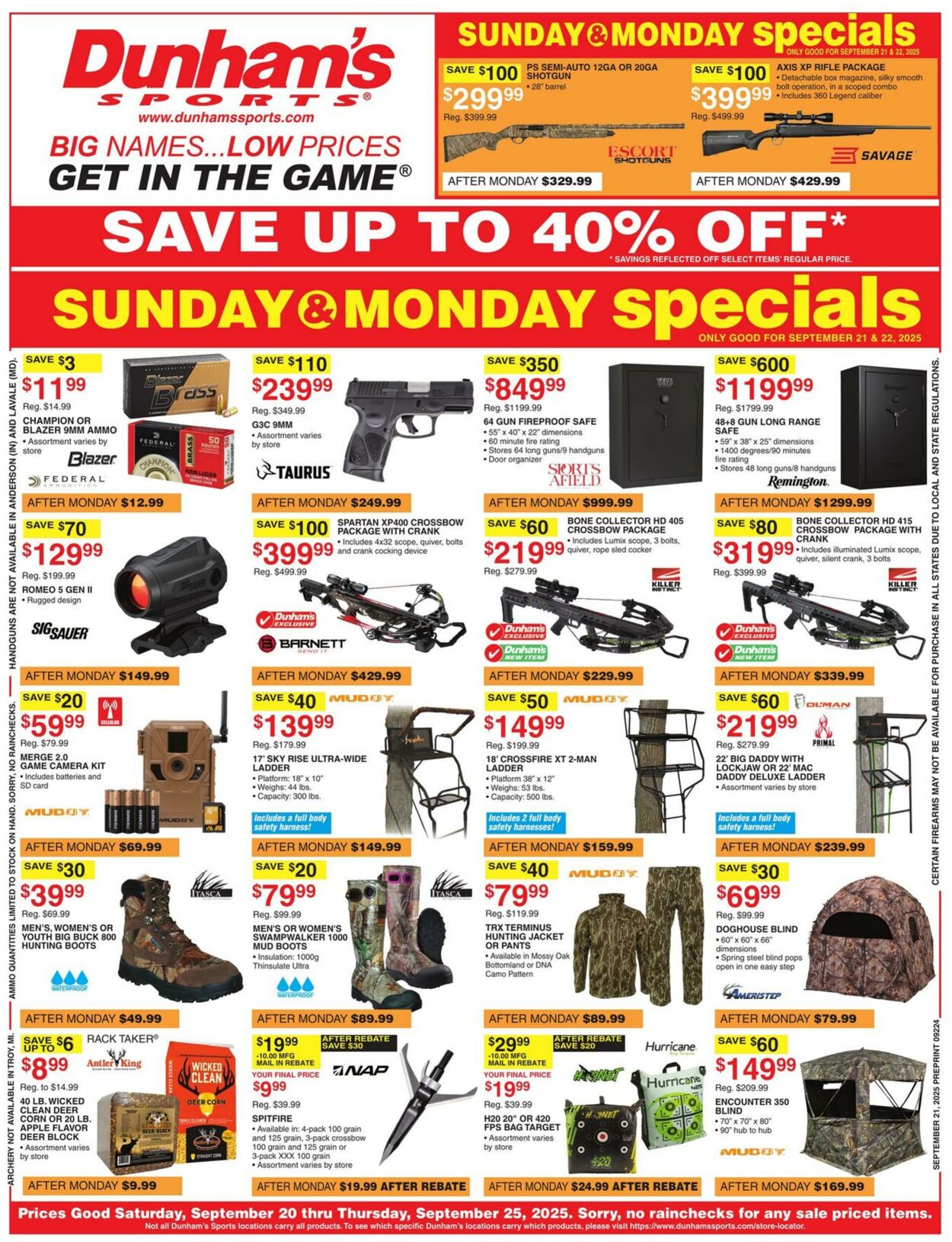 Weekly ad Dunham's 09/20/2025 - 09/25/2025