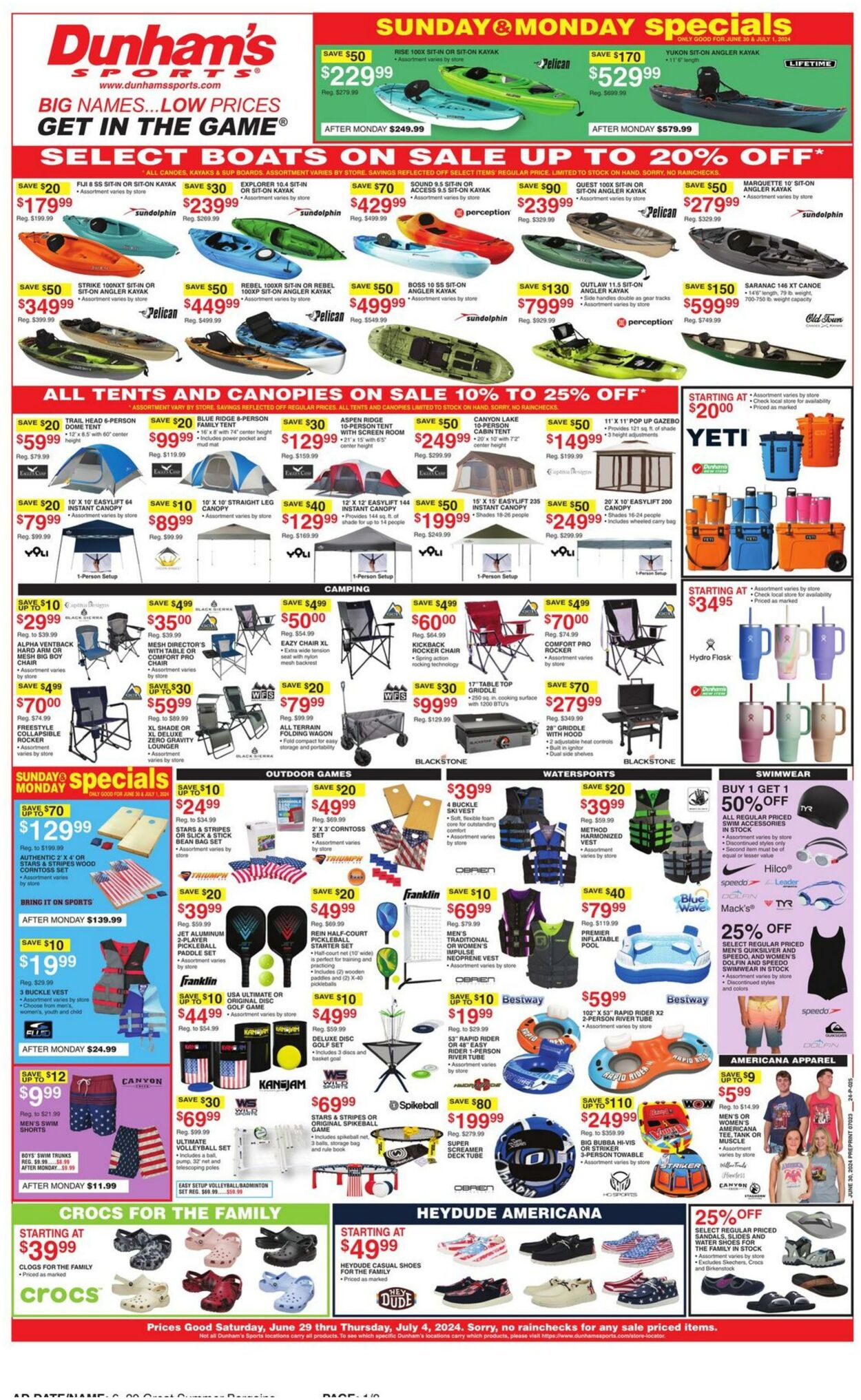 Dunham's Promotional weekly ads