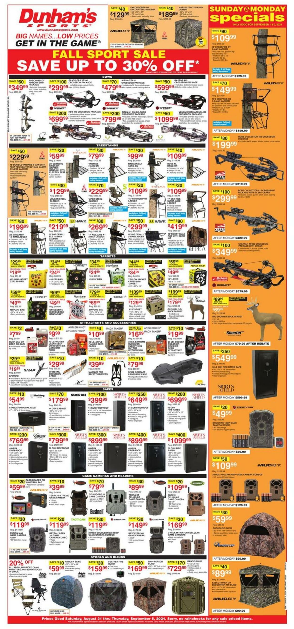 Weekly ad Dunham's 08/31/2024 - 09/05/2024