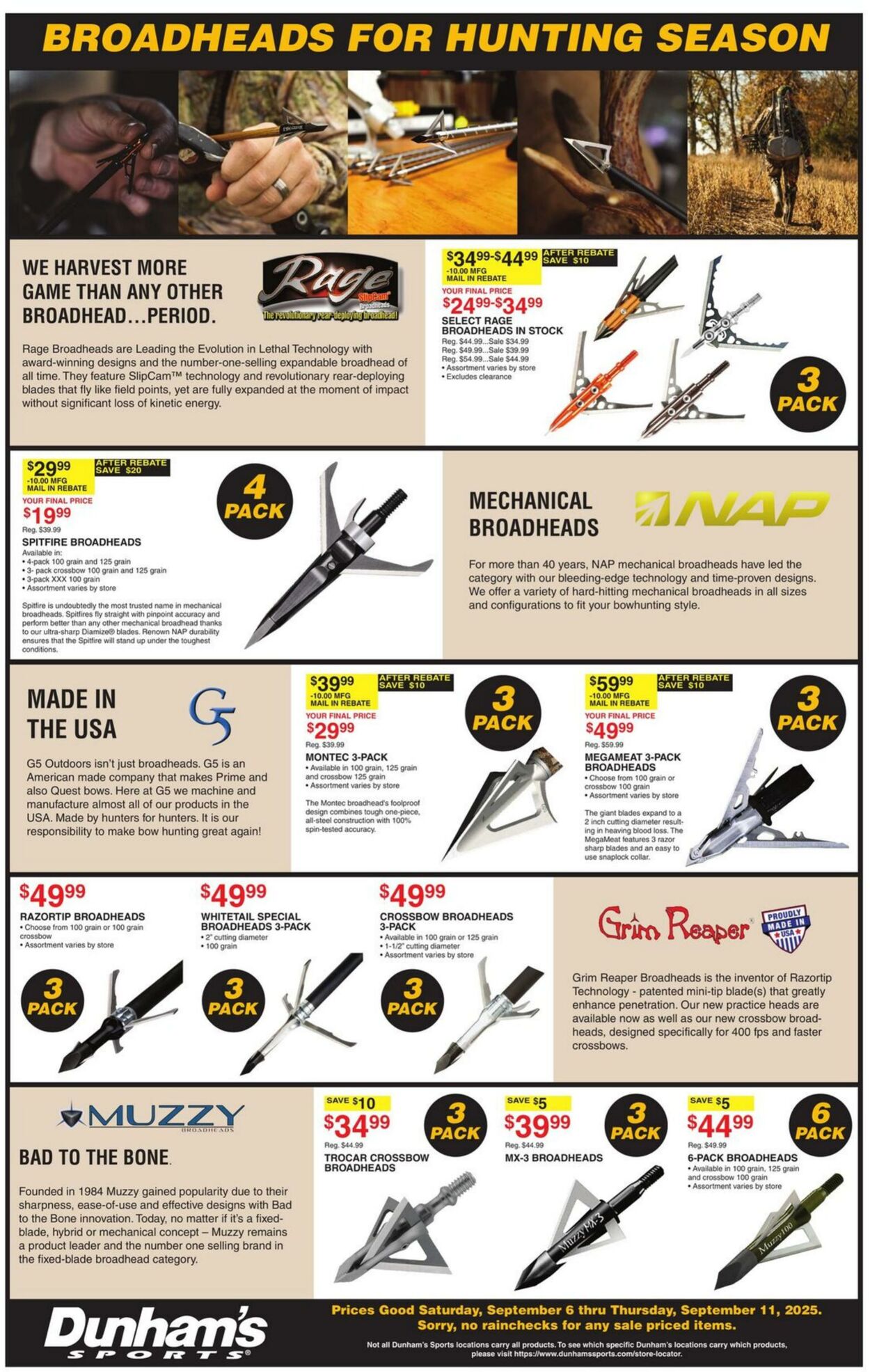 Weekly ad Dunham's 09/06/2025 - 09/11/2025
