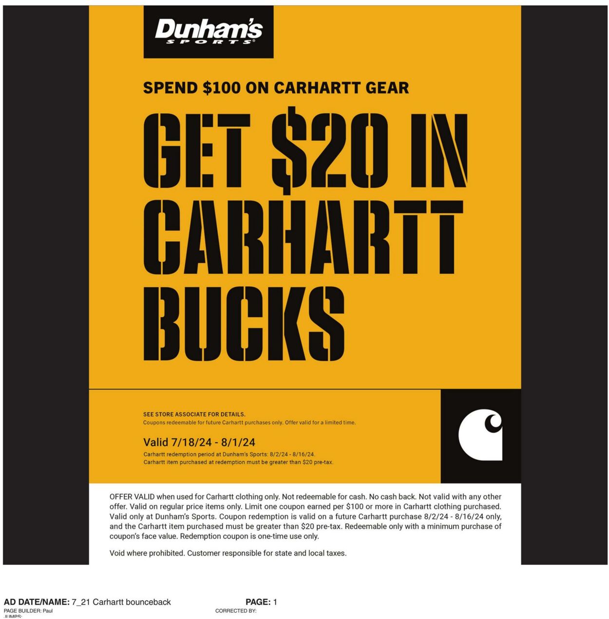 Weekly ad Dunham's 07/27/2024 - 08/01/2024