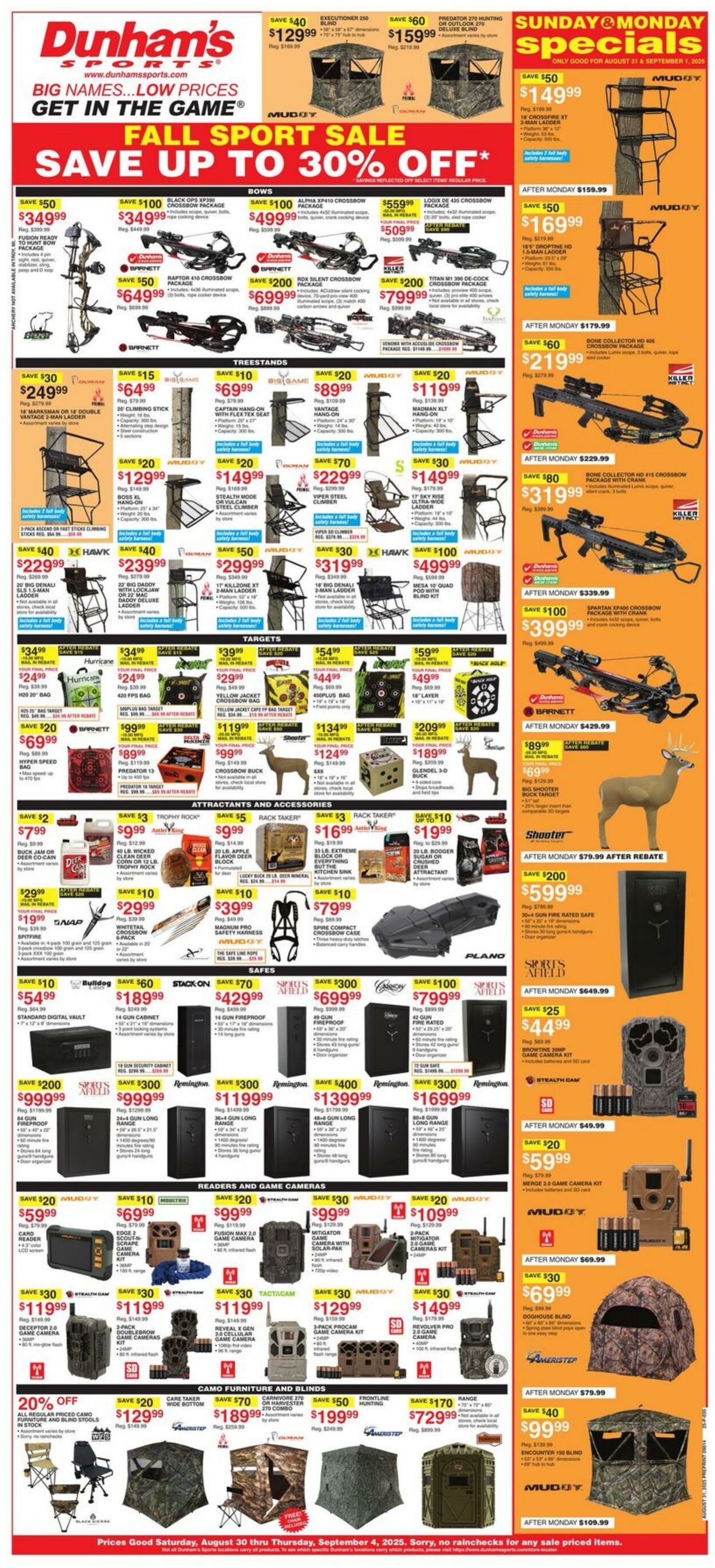 Weekly ad Dunham's 08/30/2025 - 09/04/2025