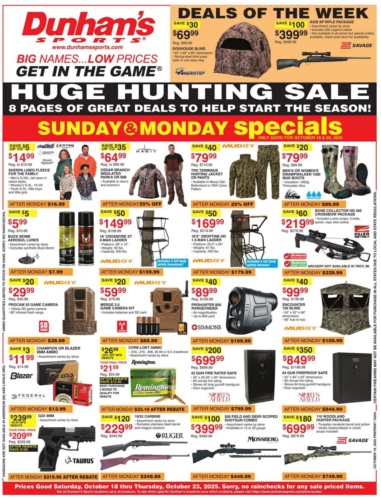 Weekly ad Dunham's 10/18/2025 - 10/23/2025