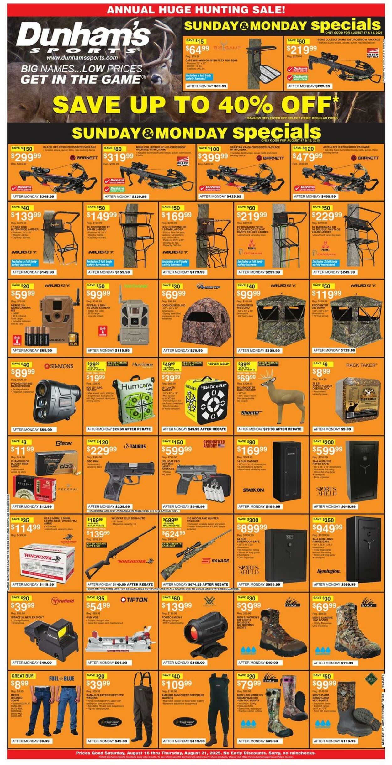 Weekly ad Dunham's 08/16/2025 - 08/21/2025