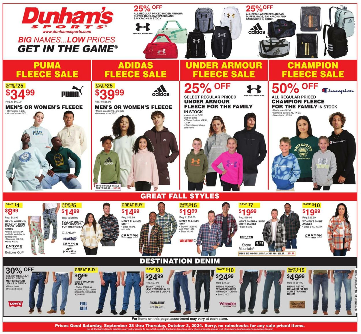 Weekly ad Dunham's 09/28/2024 - 10/03/2024