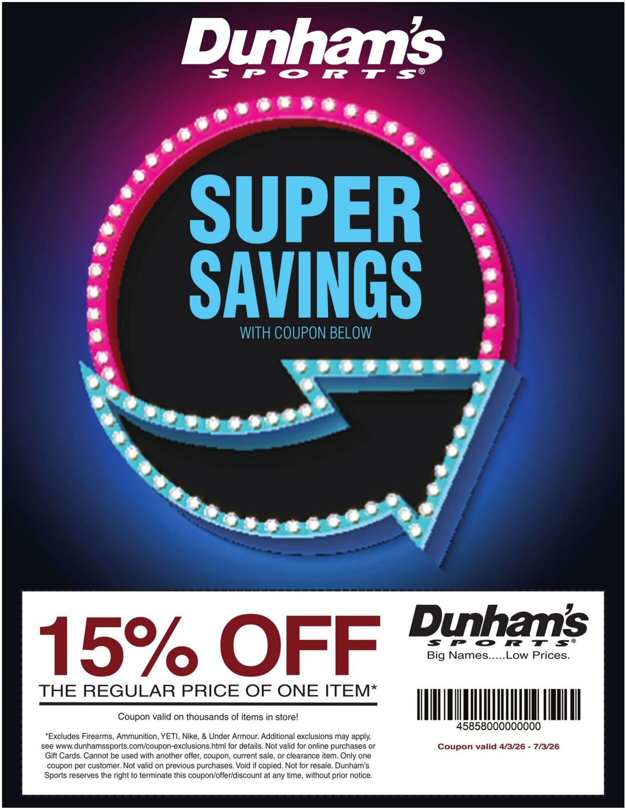 Weekly ad Dunham's 05/29/2026 - 05/29/2026