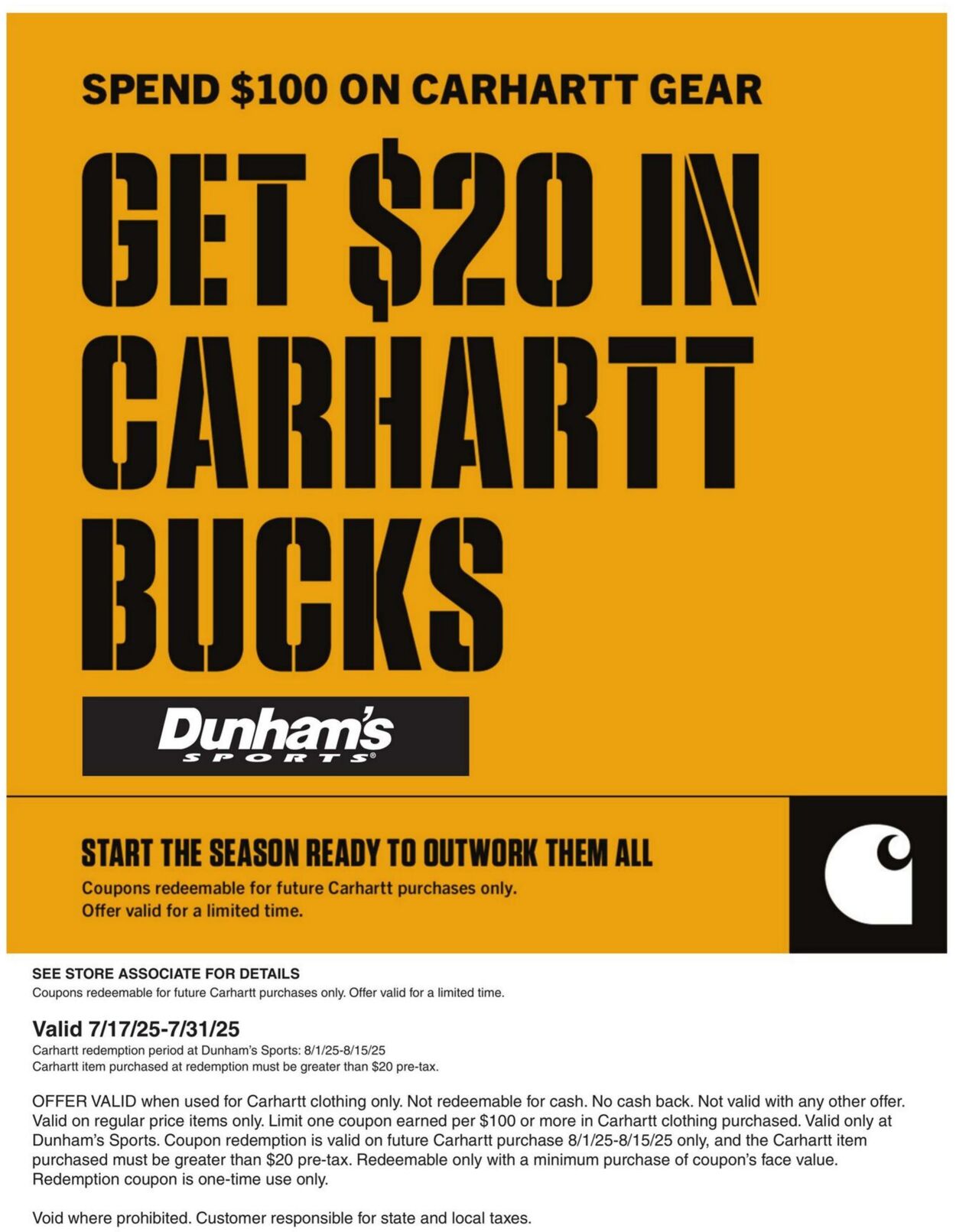 Weekly ad Dunham's 07/19/2025 - 07/24/2025