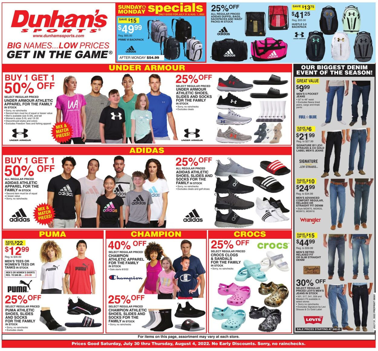 Weekly ad Dunham's 07/30/2022 - 08/04/2022