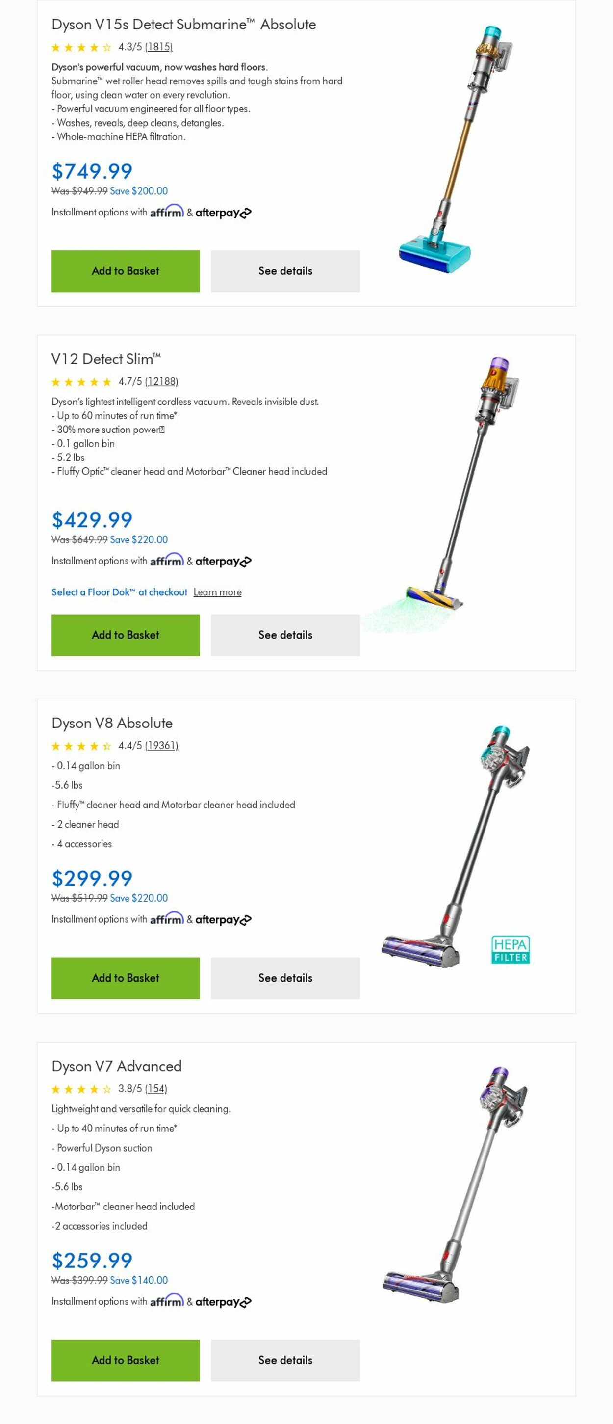 Weekly ad Dyson 11/01/2024 - 11/30/2024