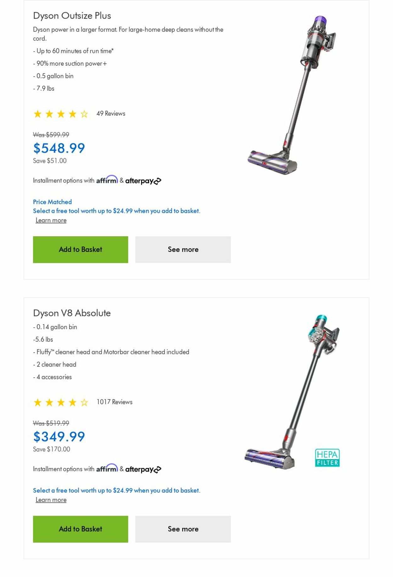 Weekly ad Dyson 08/01/2023 - 08/31/2023