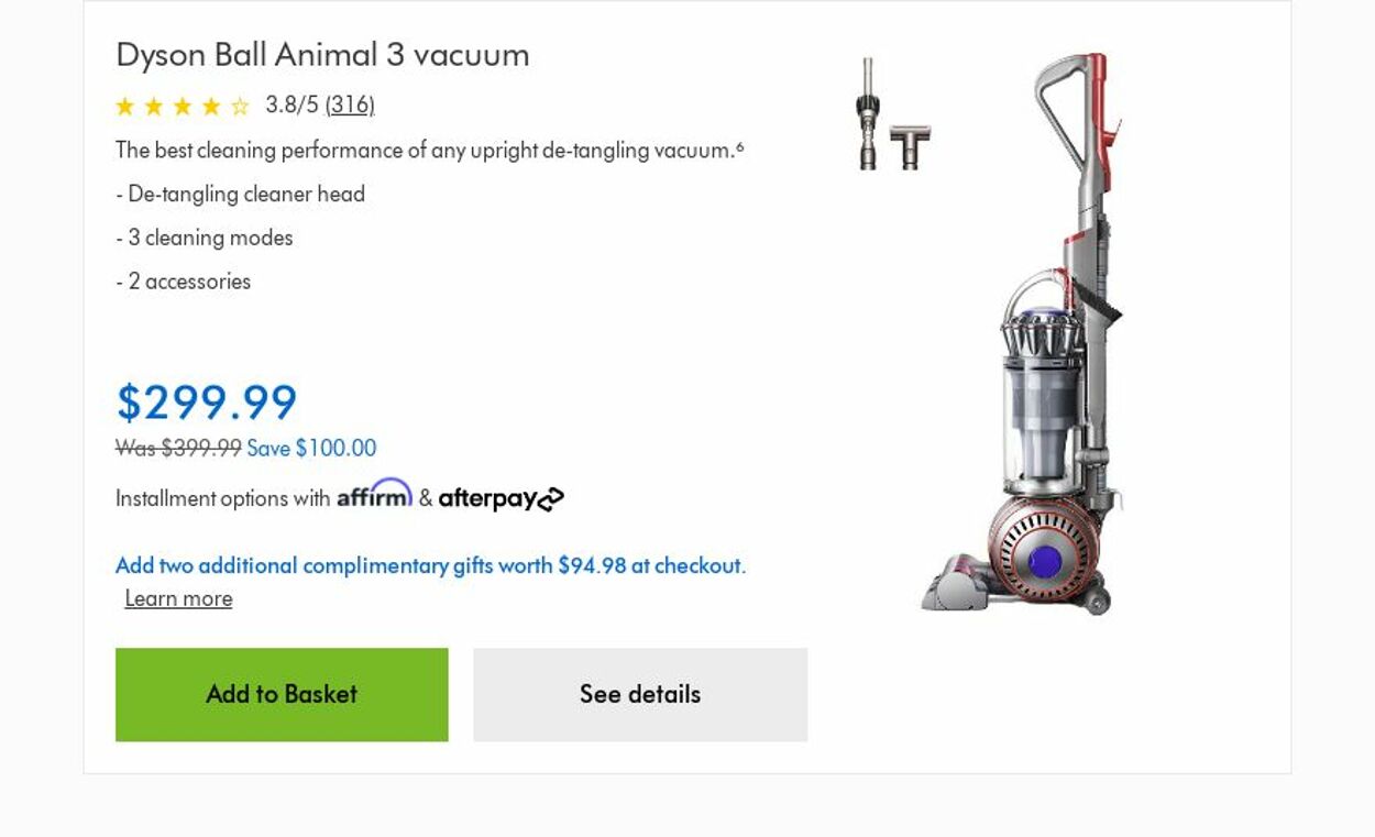 Weekly ad Dyson 01/01/2025 - 01/31/2025