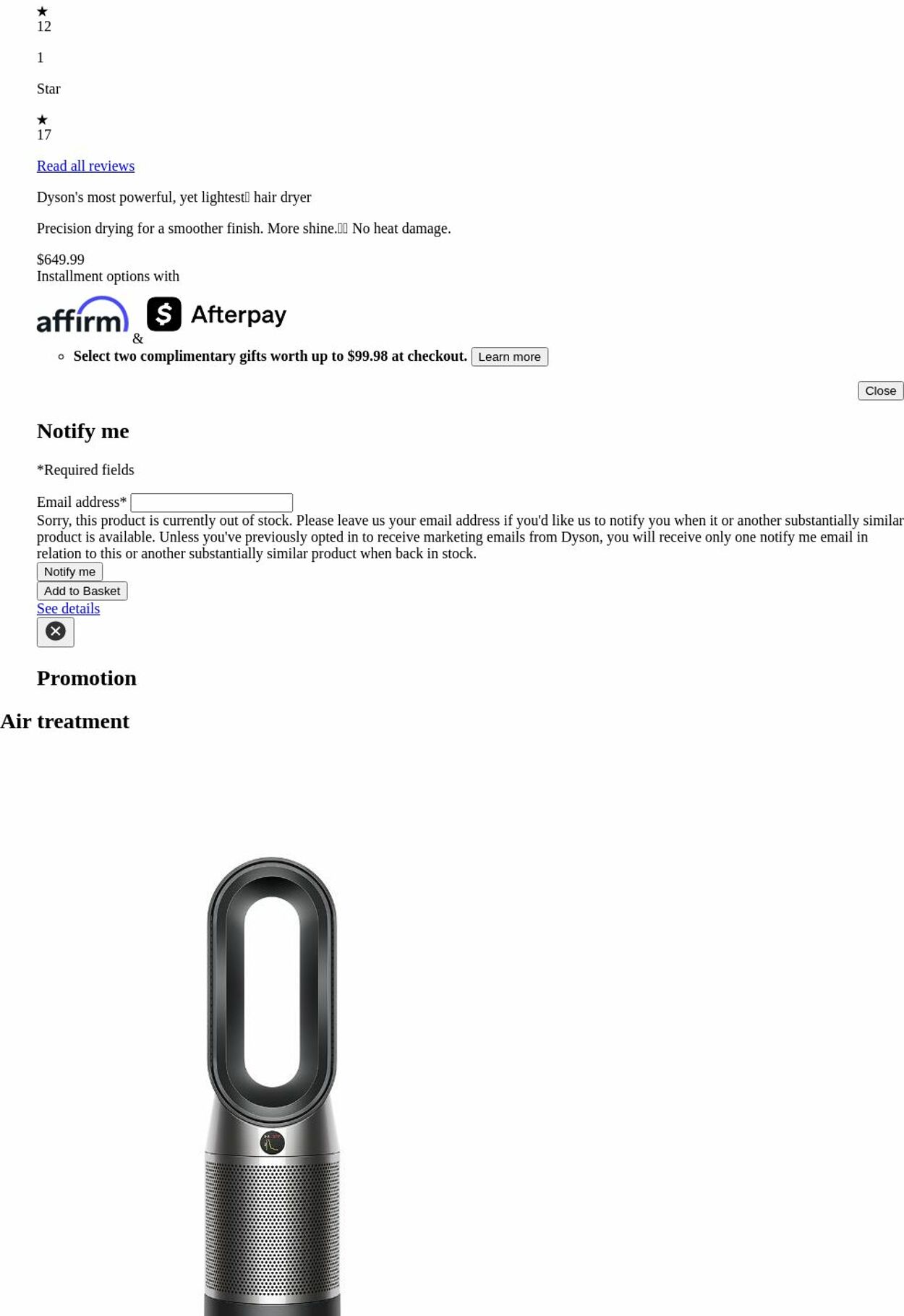 Weekly ad Dyson 10/01/2025 - 10/31/2025