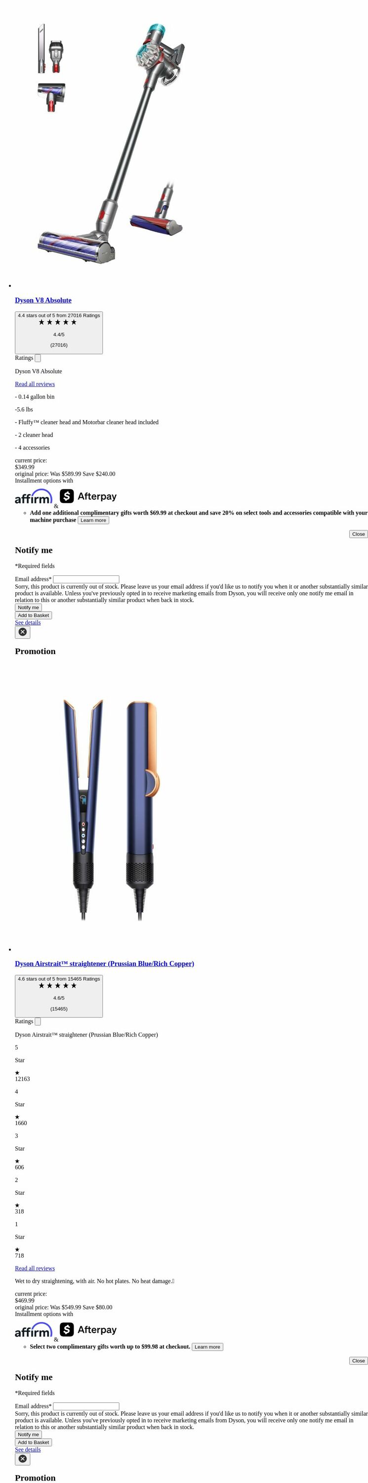 Weekly ad Dyson 10/01/2025 - 10/31/2025