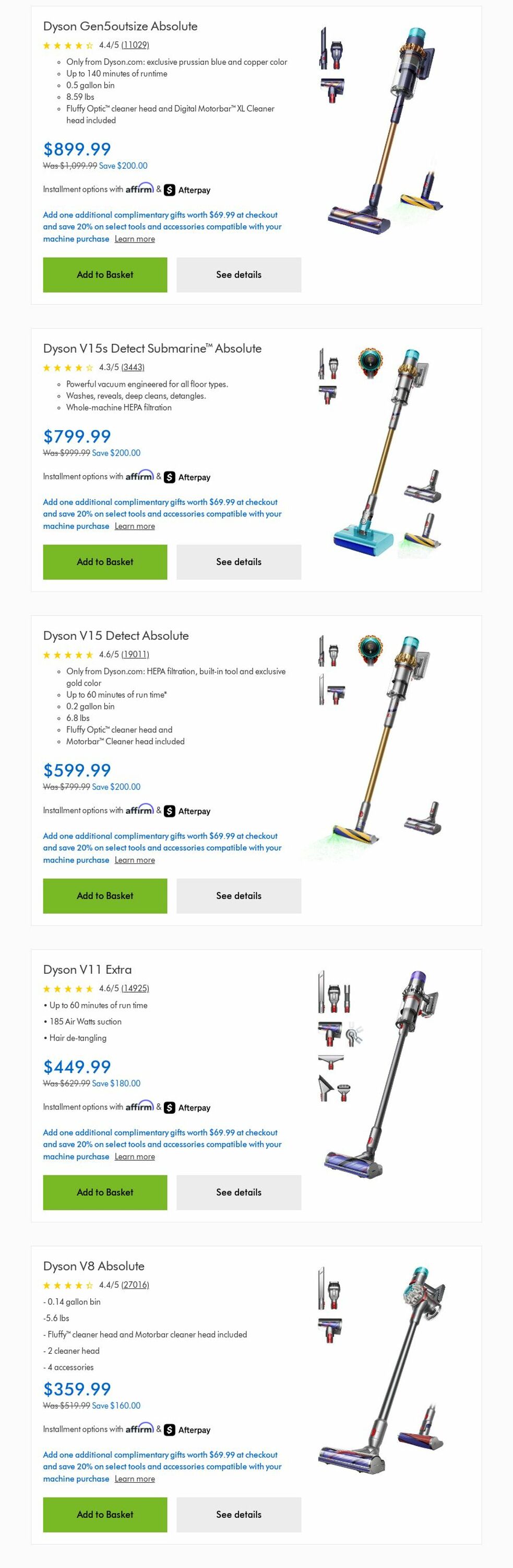 Weekly ad Dyson 08/01/2025 - 08/31/2025