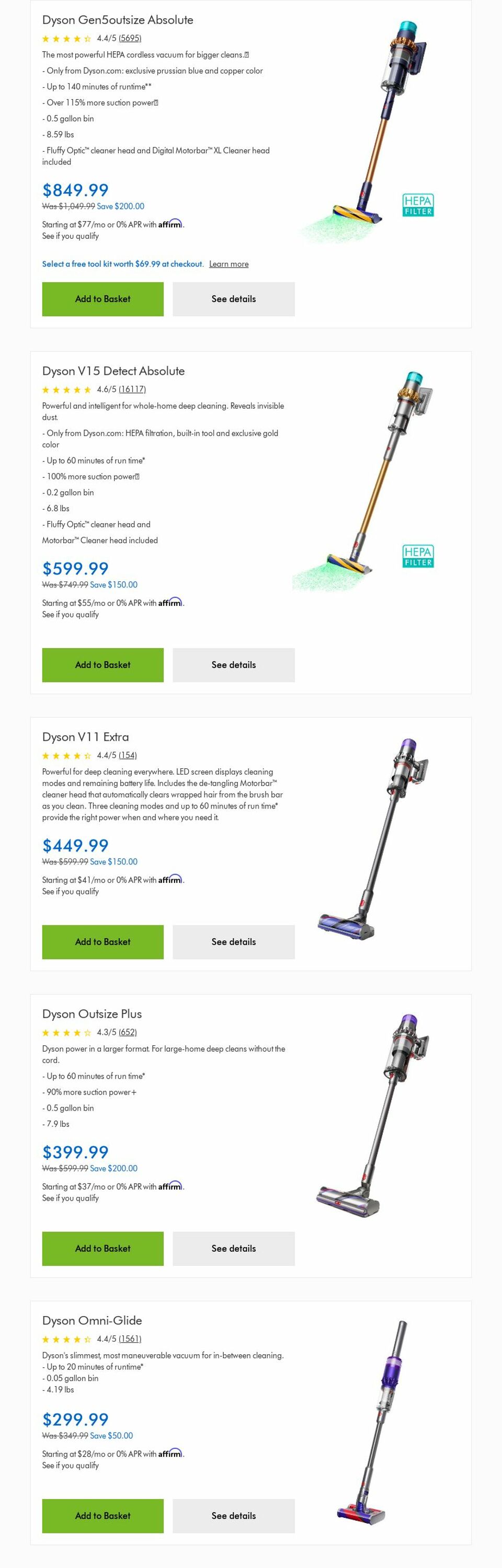 Weekly ad Dyson 08/01/2024 - 08/31/2024