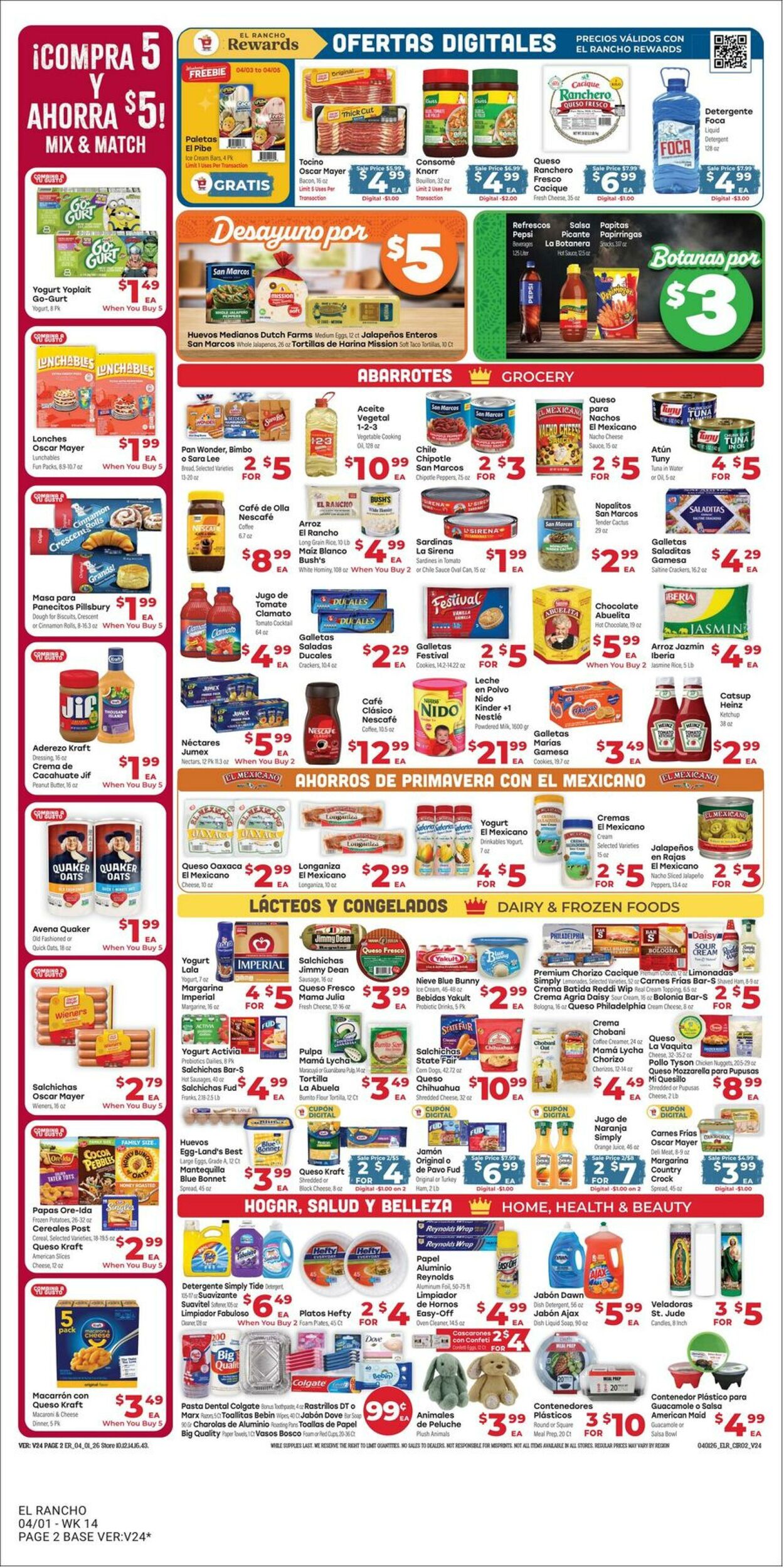 Weekly ad El Rancho 04/01/2026 - 04/07/2026