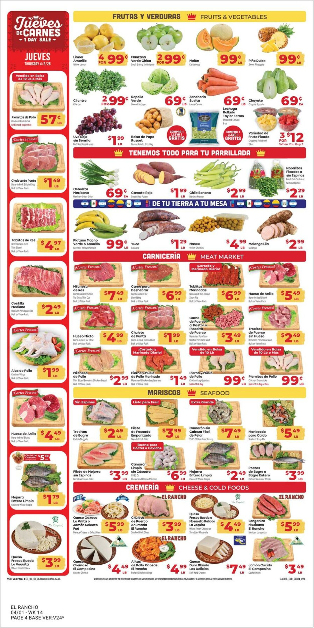 Weekly ad El Rancho 04/01/2026 - 04/07/2026