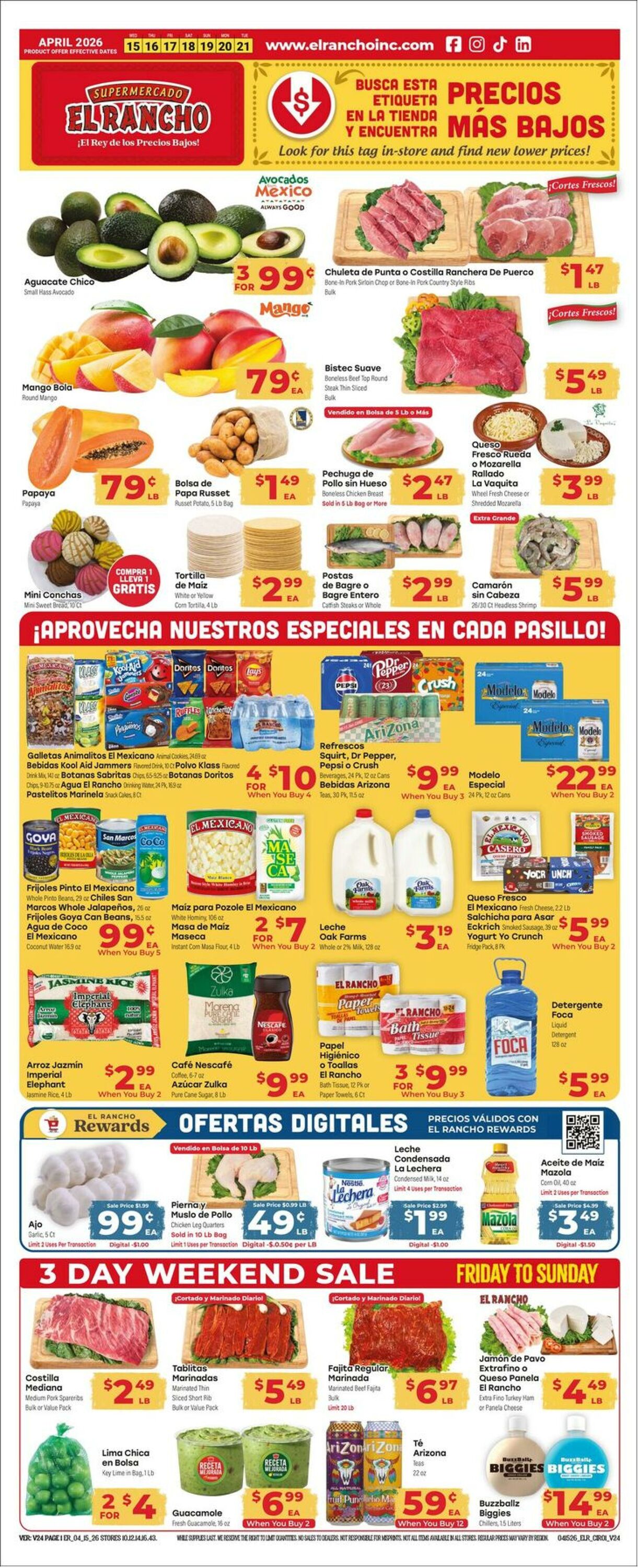 Weekly ad El Rancho 04/15/2026 - 04/21/2026