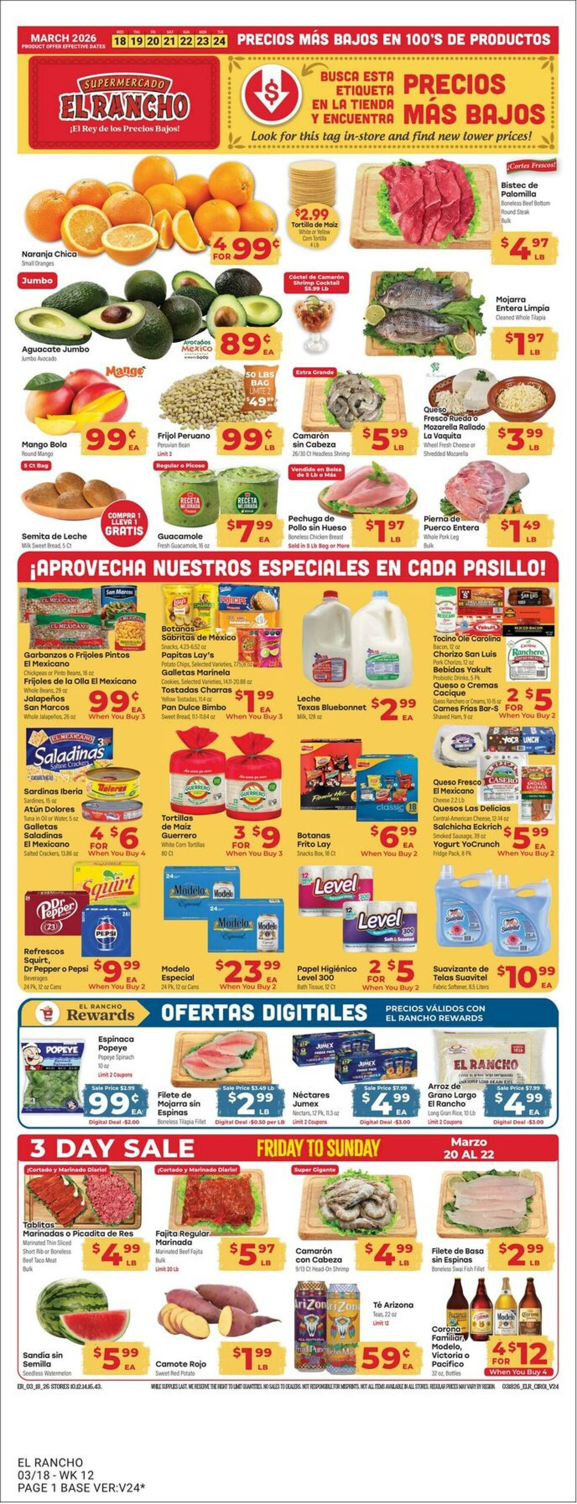 Weekly ad El Rancho 03/18/2026 - 03/24/2026