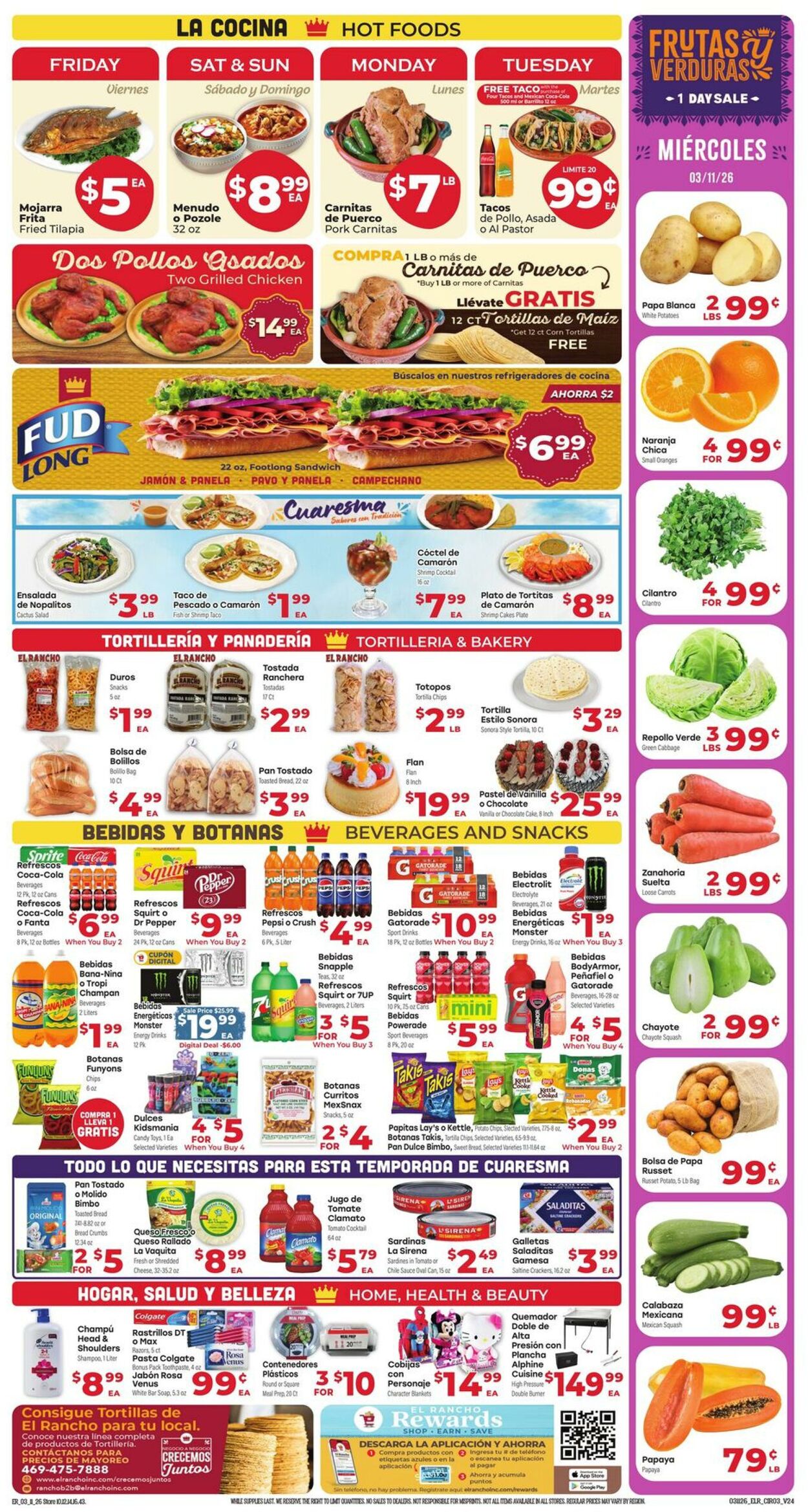 Weekly ad El Rancho 03/11/2026 - 03/17/2026