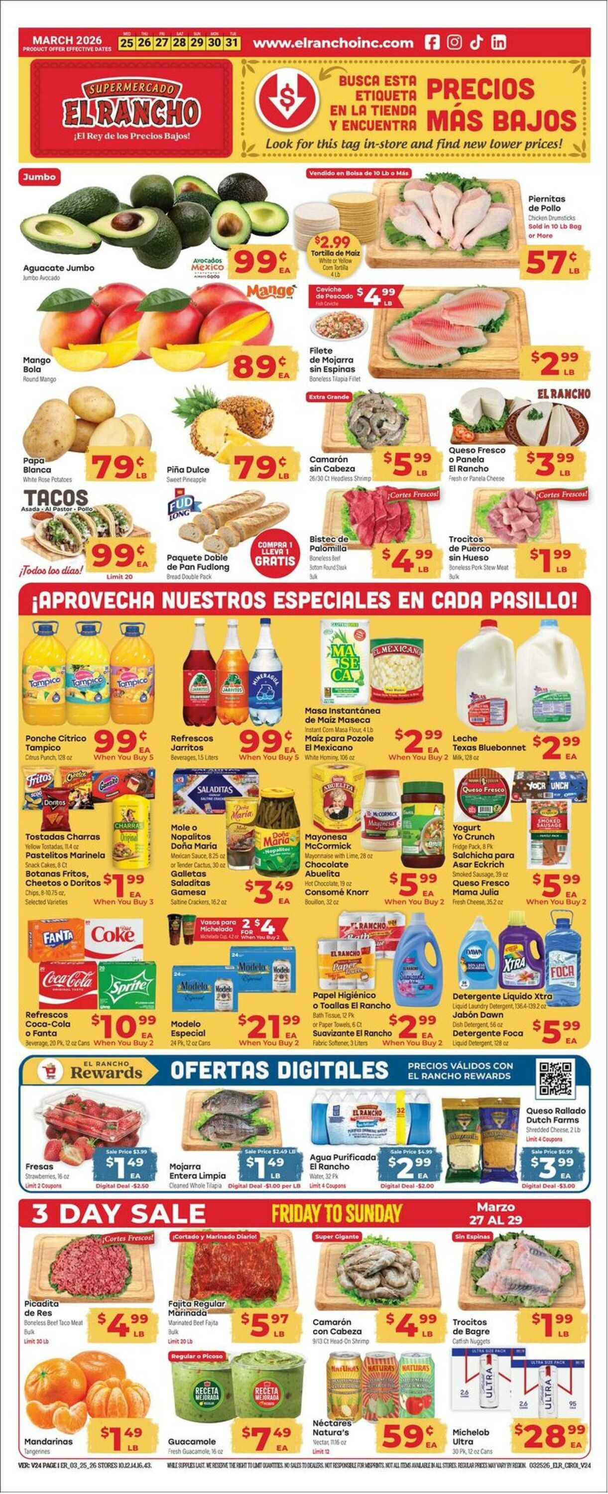 Weekly ad El Rancho 03/25/2026 - 03/31/2026
