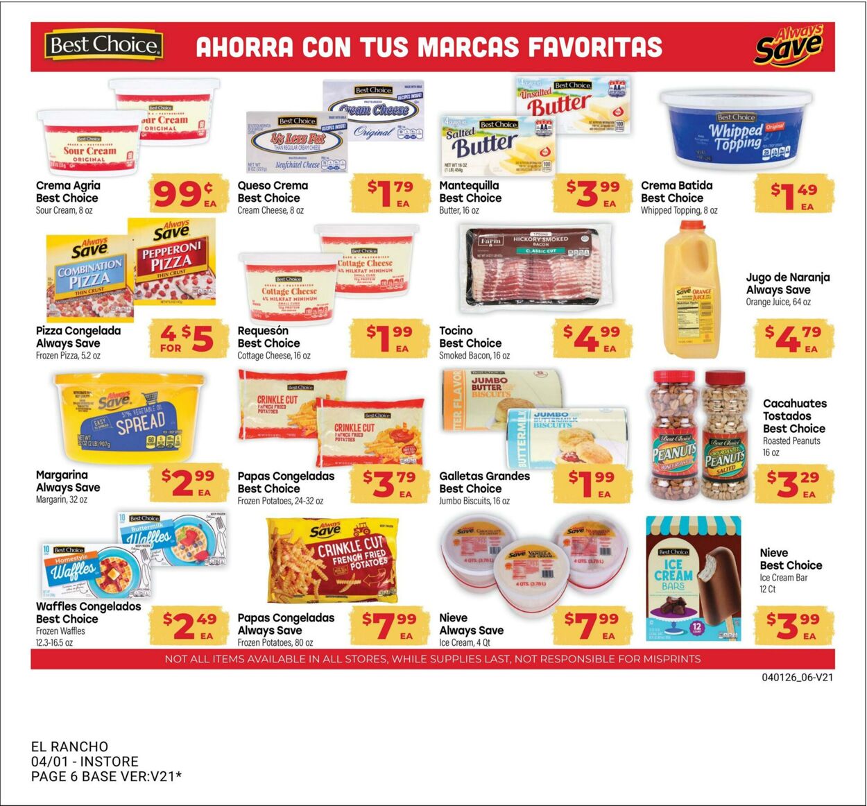 Weekly ad El Rancho 04/01/2026 - 04/28/2026