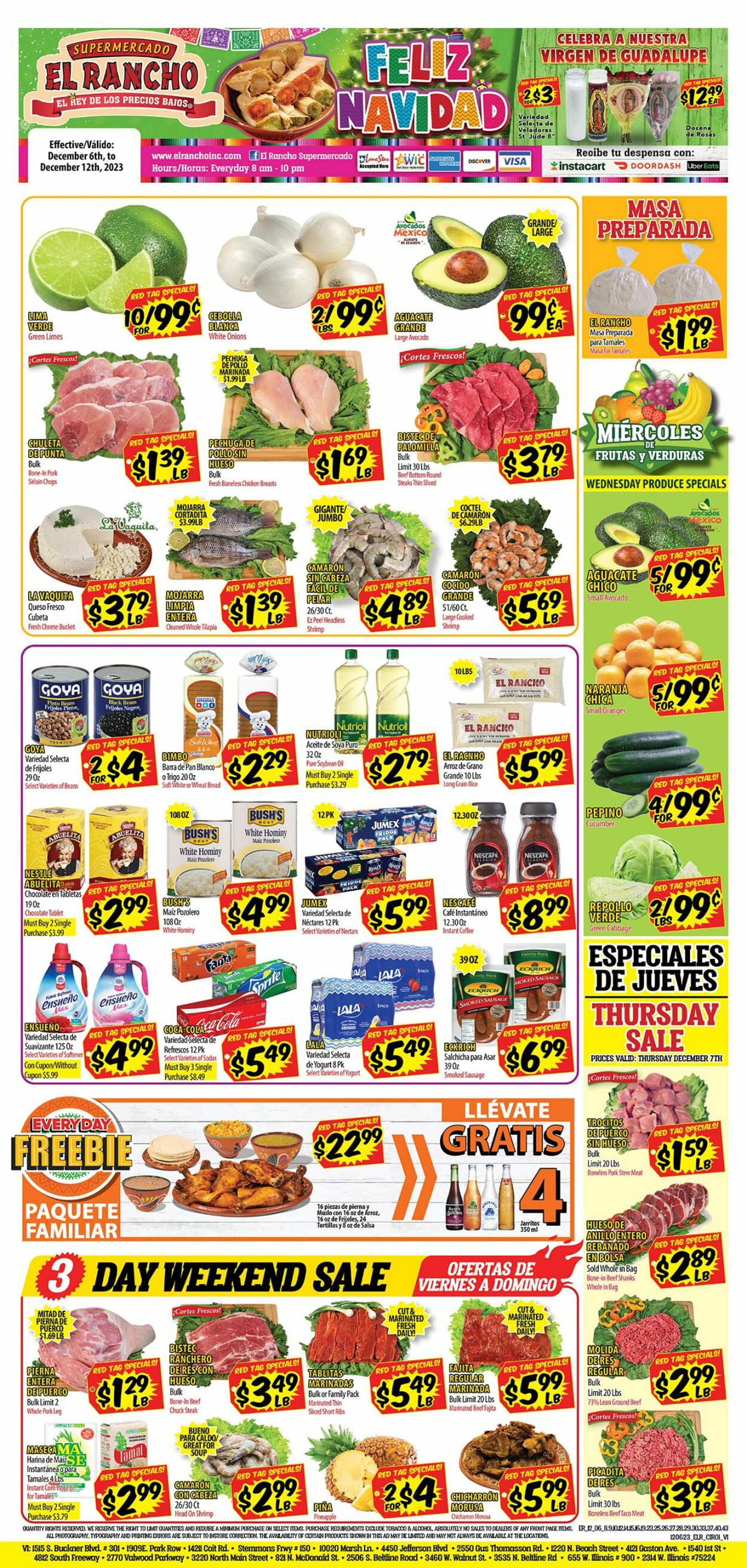 El Rancho Promotional Ad - Valid from 12/06 to 12/12 - Page nb 1 ...