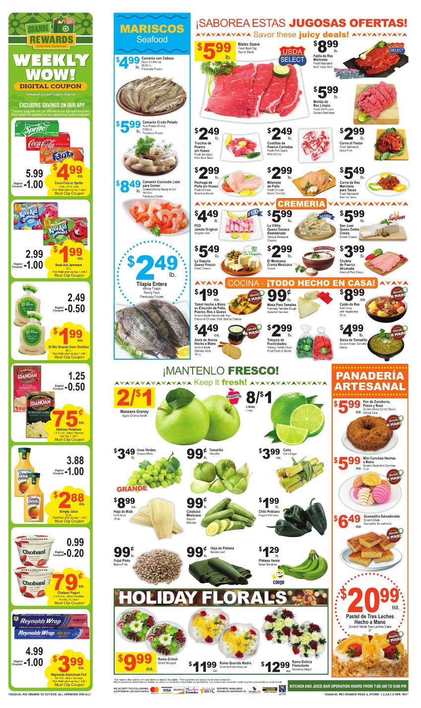 Weekly ad El Rio Grande 12/04/2024 - 12/10/2024