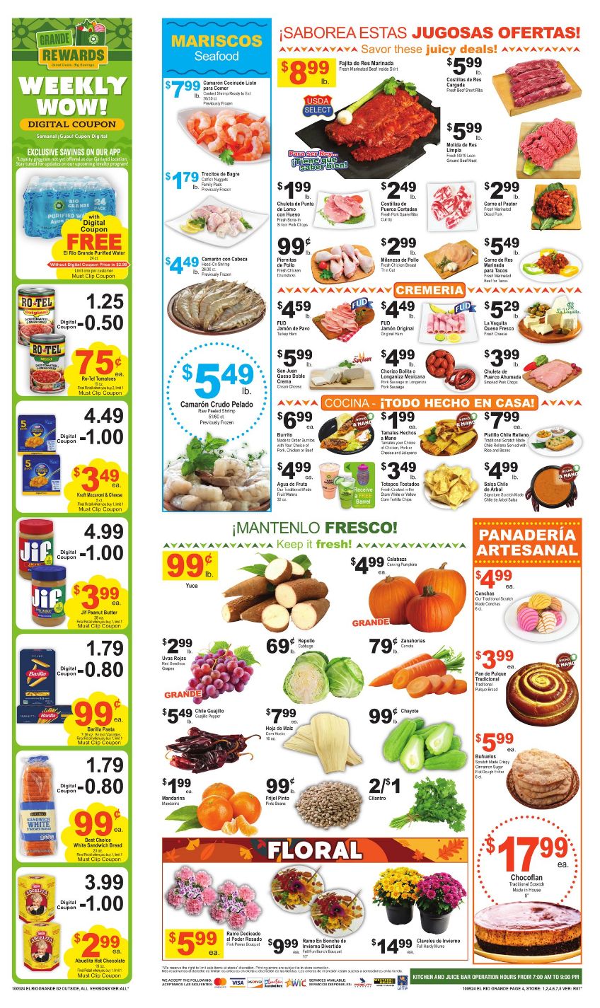 Weekly ad El Rio Grande 10/09/2024 - 10/15/2024