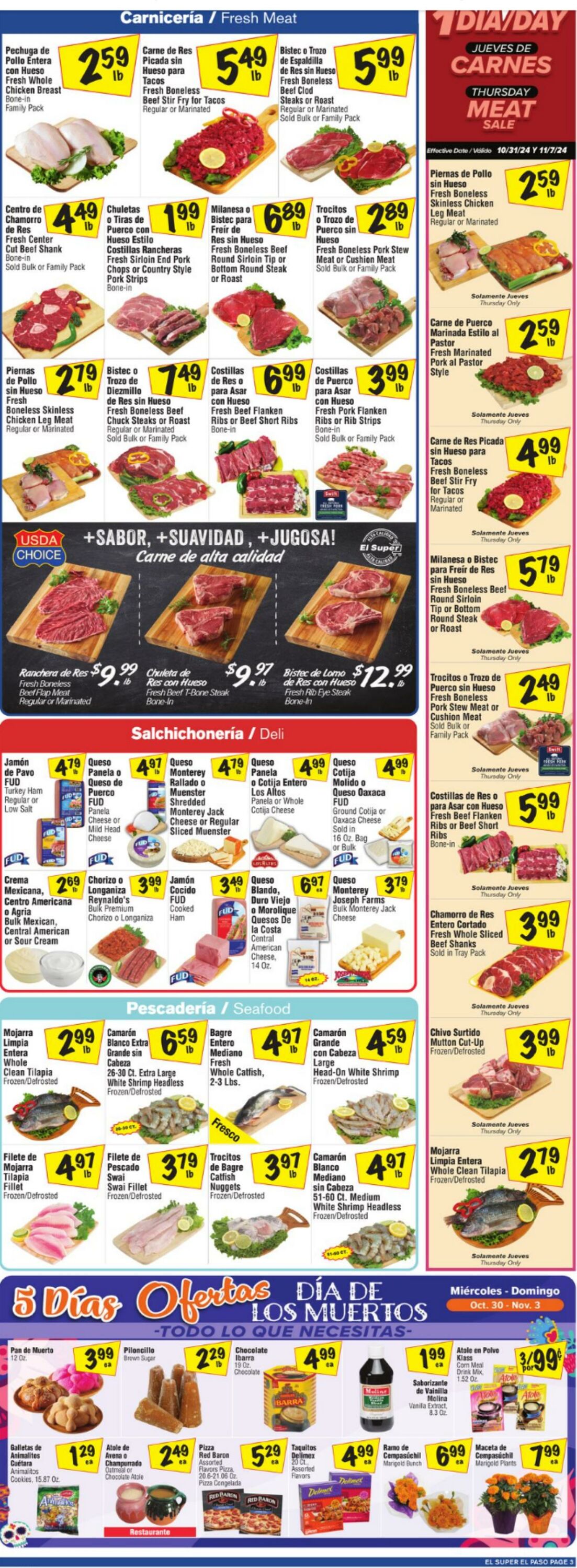 Weekly ad El Super 10/30/2024 - 11/12/2024