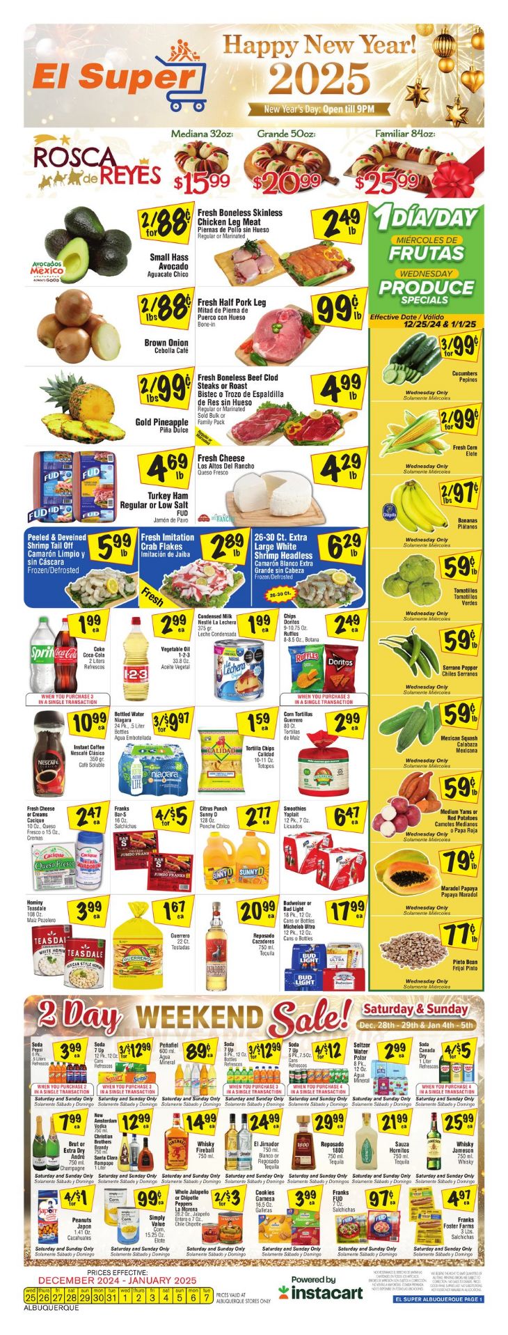 Weekly ad El Super 01/01/2025 - 01/07/2025