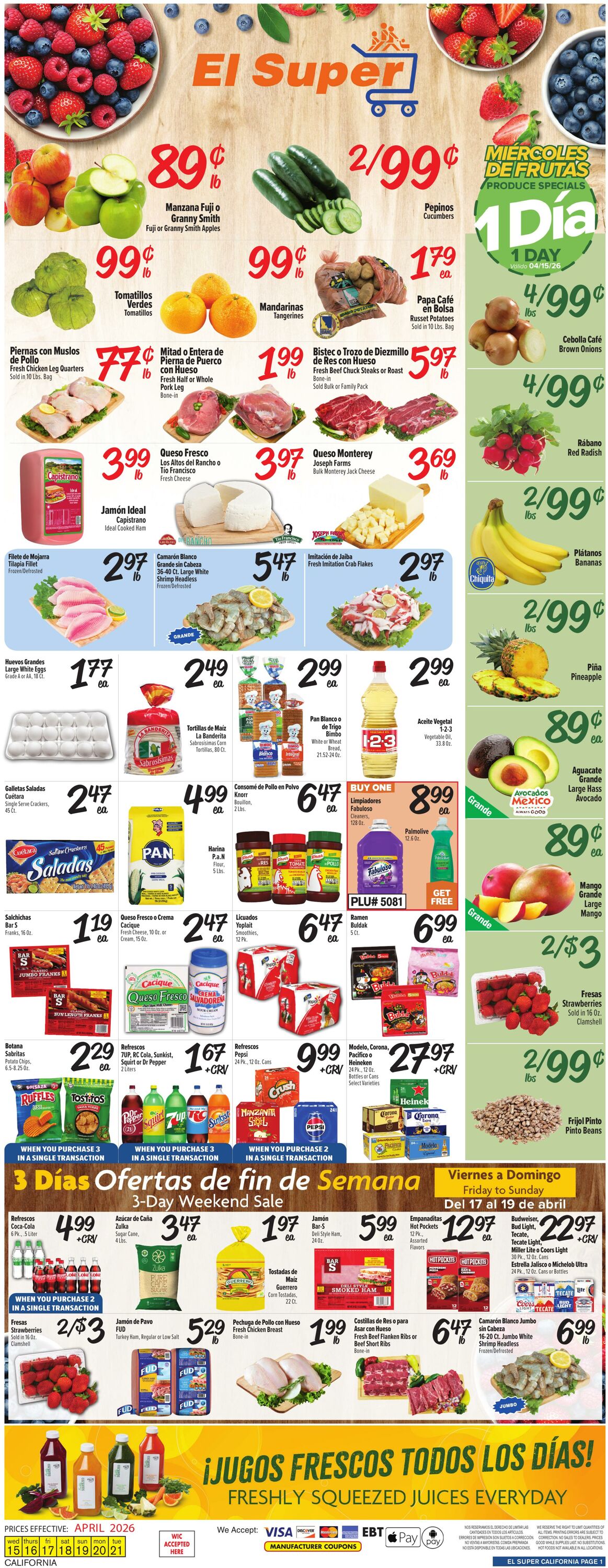 Weekly ad El Super 04/15/2026 - 04/21/2026