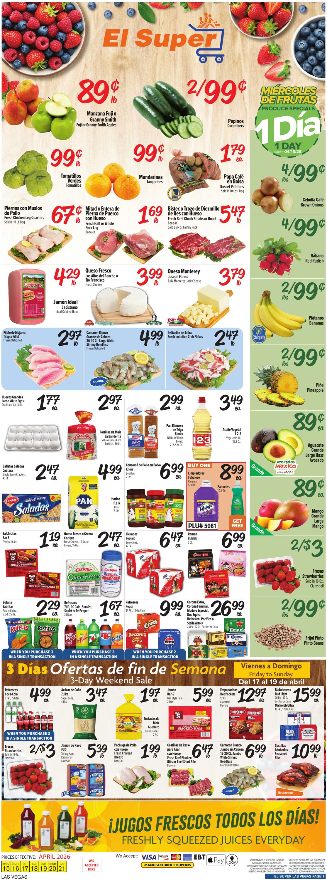 Weekly ad El Super 04/15/2026 - 04/21/2026