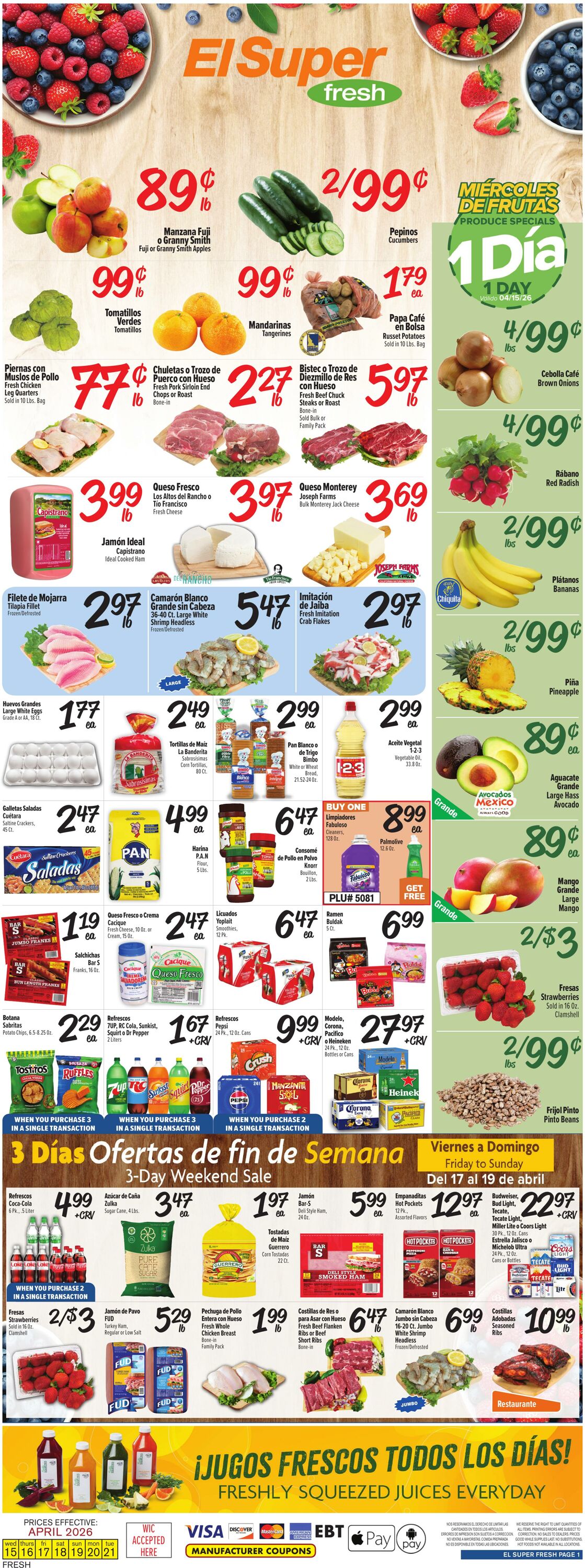 Weekly ad El Super 04/15/2026 - 04/21/2026