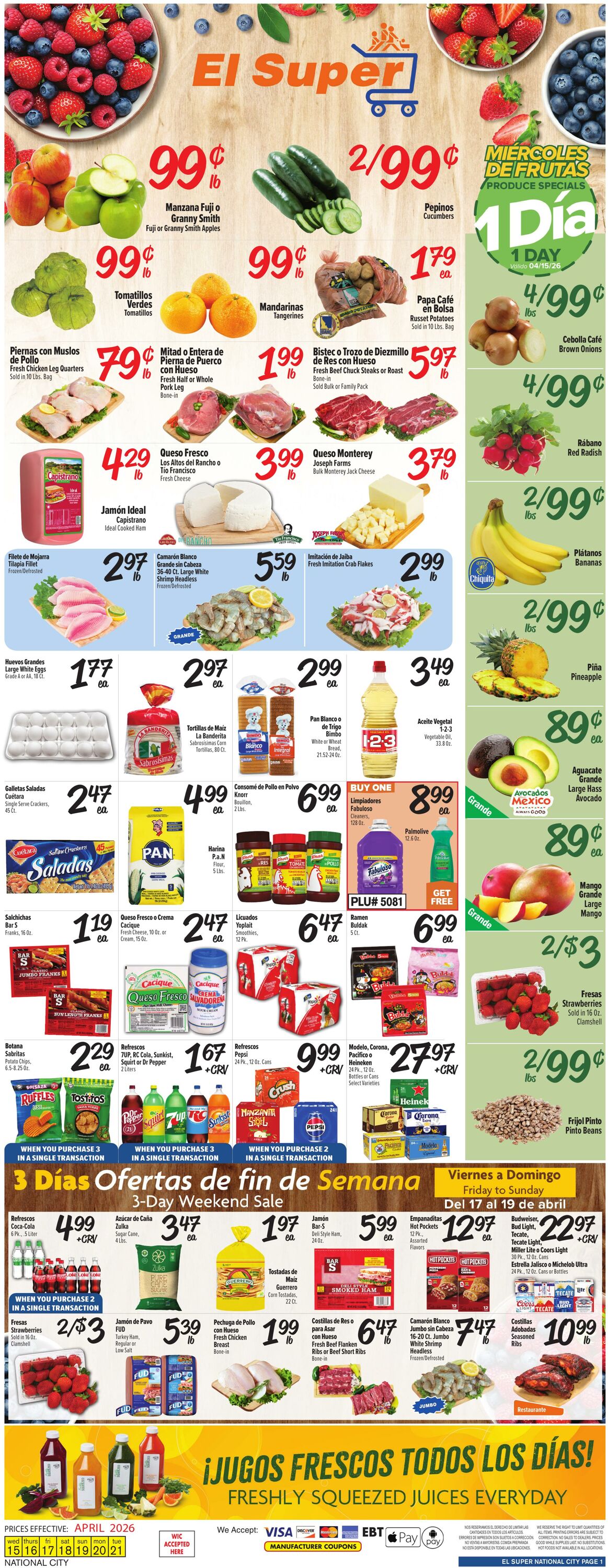 Weekly ad El Super 04/15/2026 - 04/21/2026