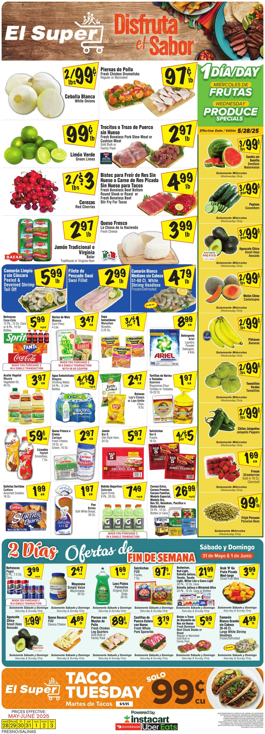 Weekly ad El Super 05/28/2025 - 06/03/2025