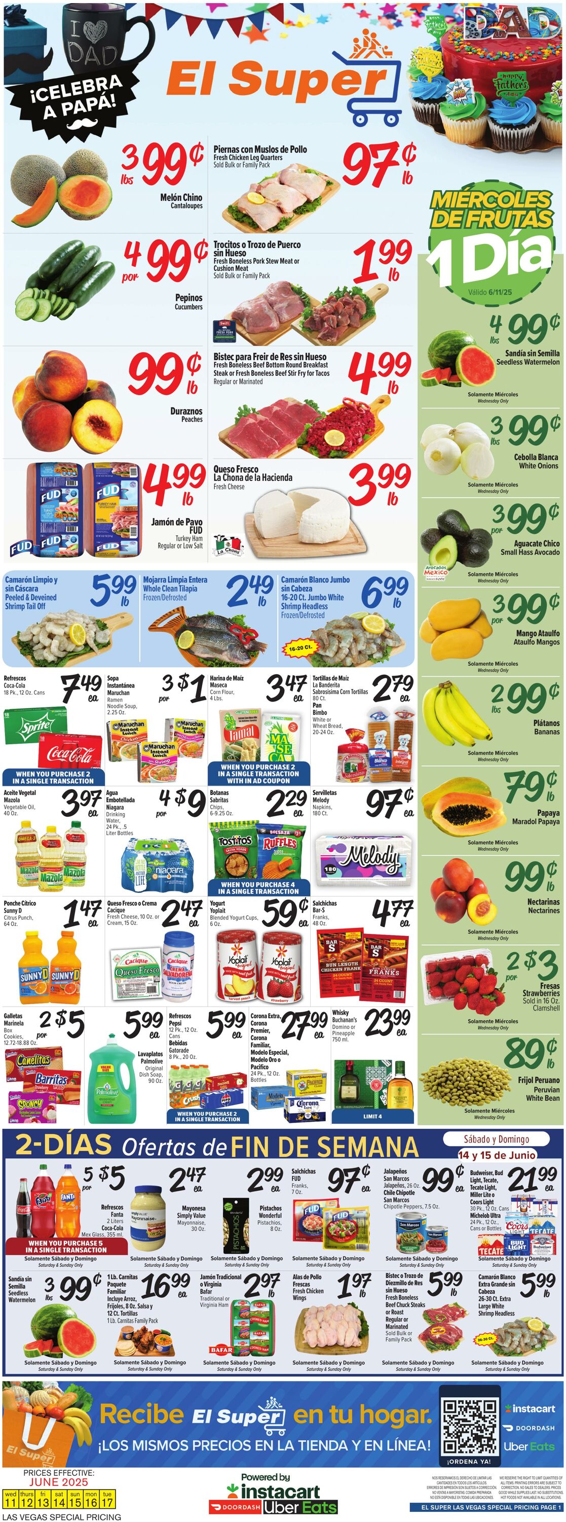 Weekly ad El Super 06/11/2025 - 06/17/2025