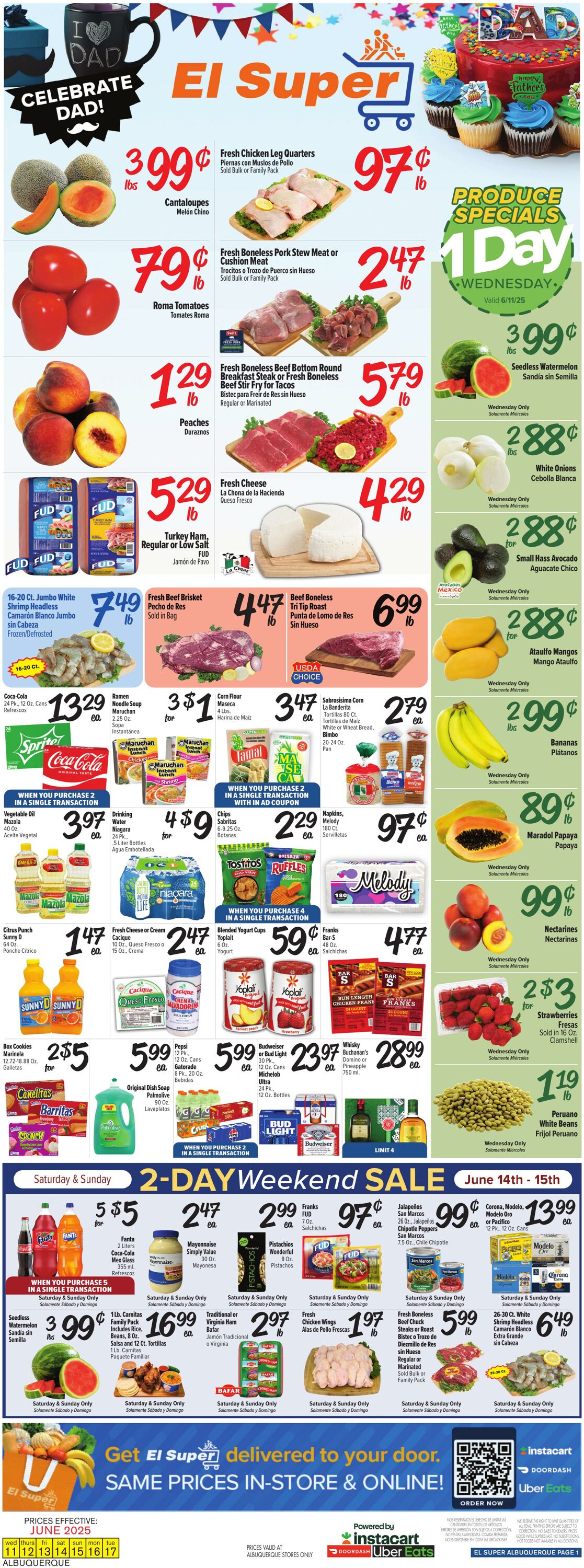 Weekly ad El Super 06/11/2025 - 06/17/2025