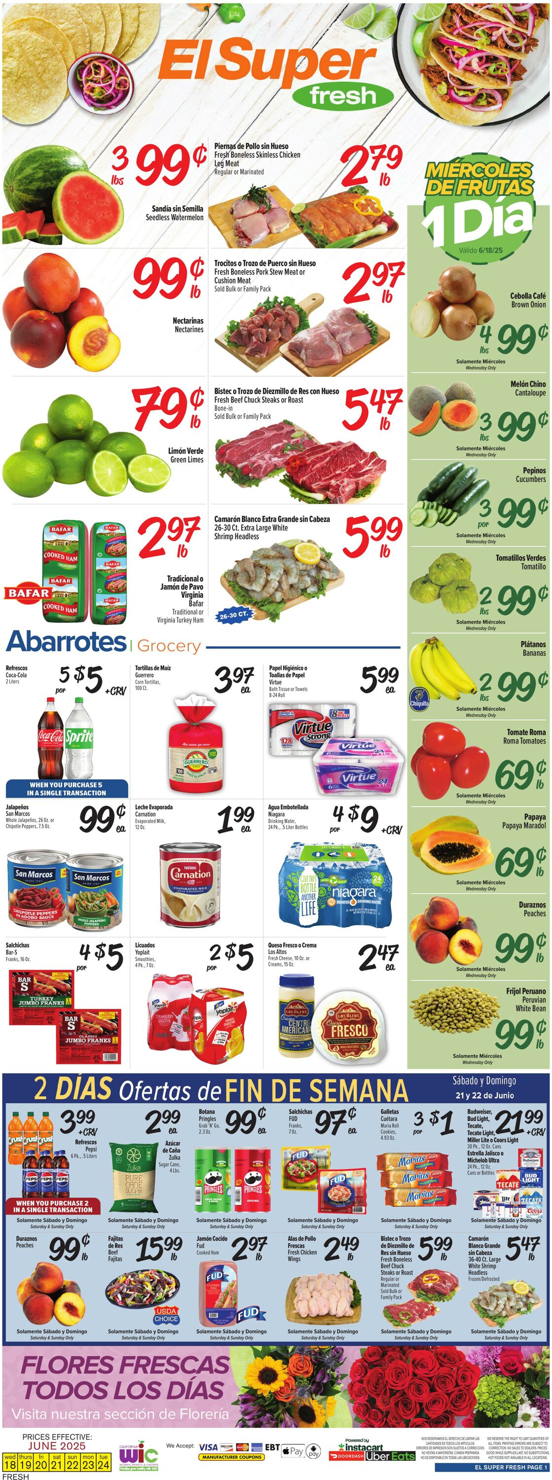 Weekly ad El Super 06/18/2025 - 06/24/2025