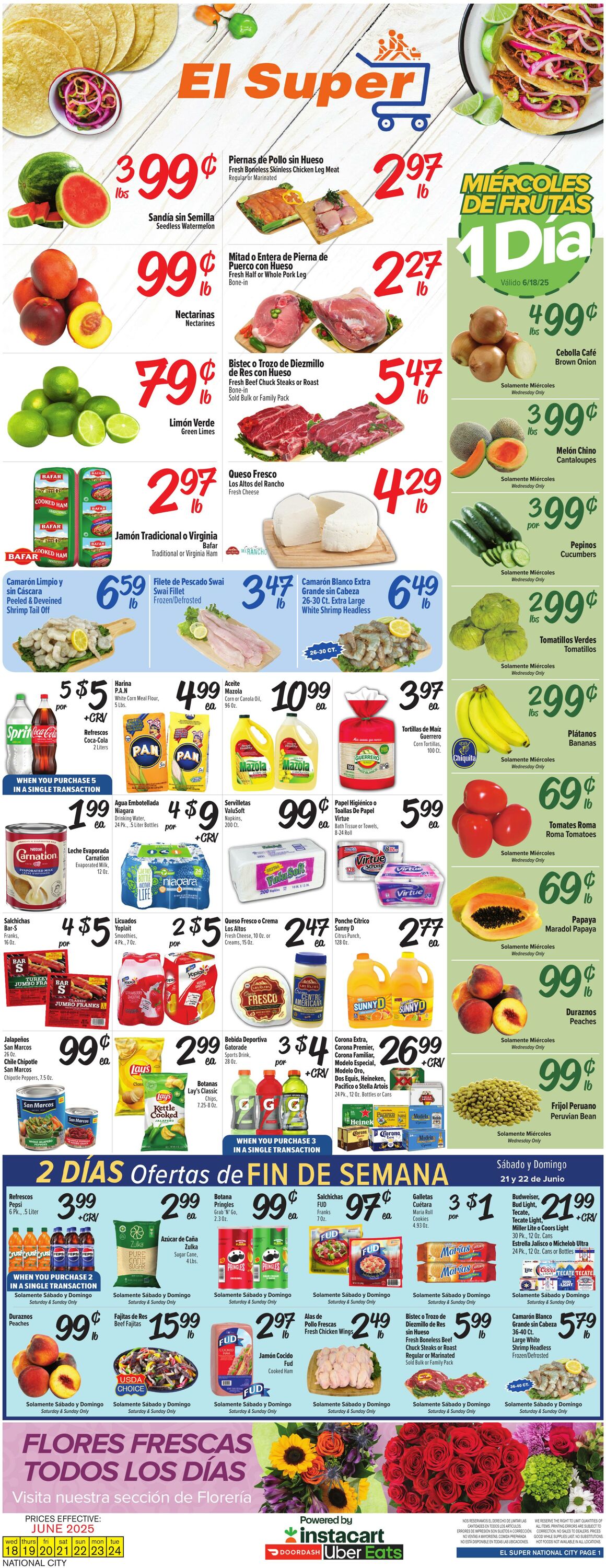Weekly ad El Super 06/18/2025 - 06/24/2025