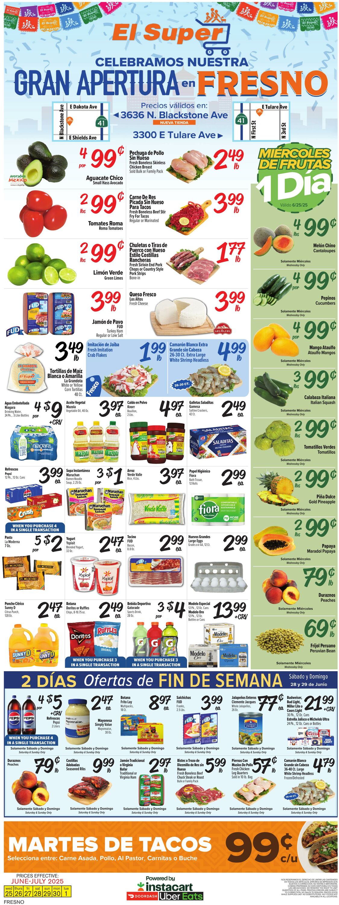 Weekly ad El Super 06/25/2025 - 07/01/2025