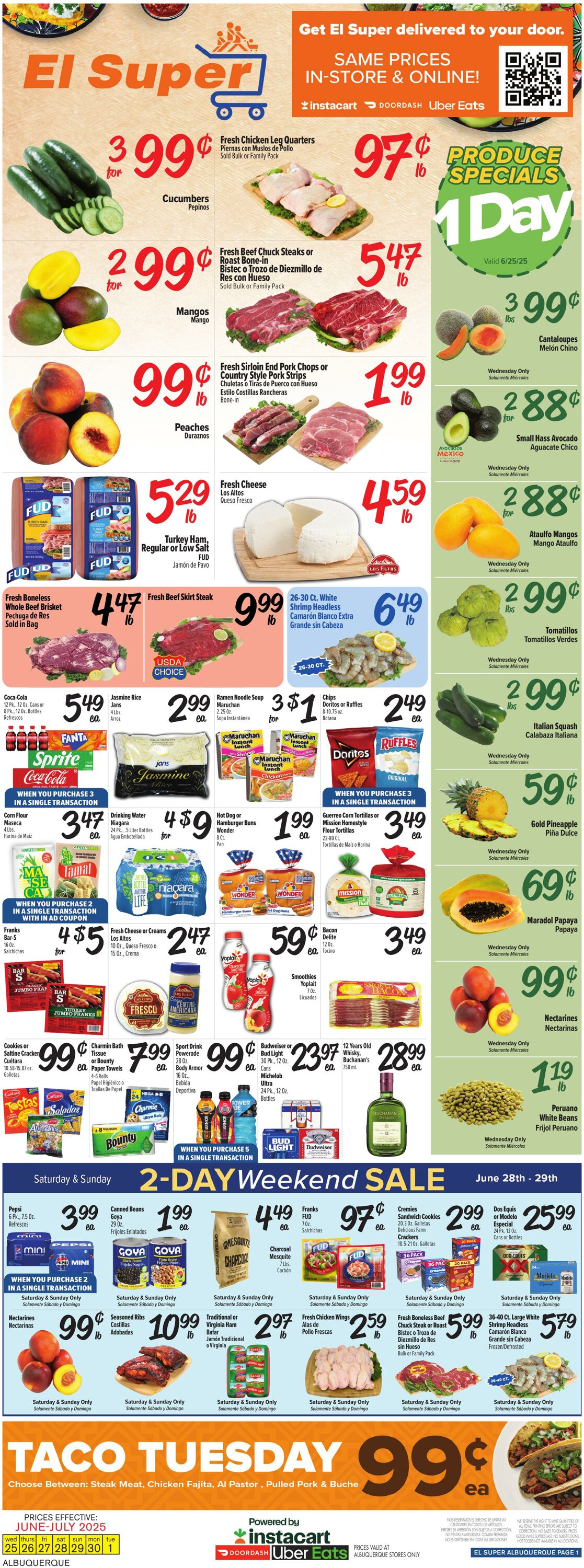 Weekly ad El Super 06/25/2025 - 07/01/2025
